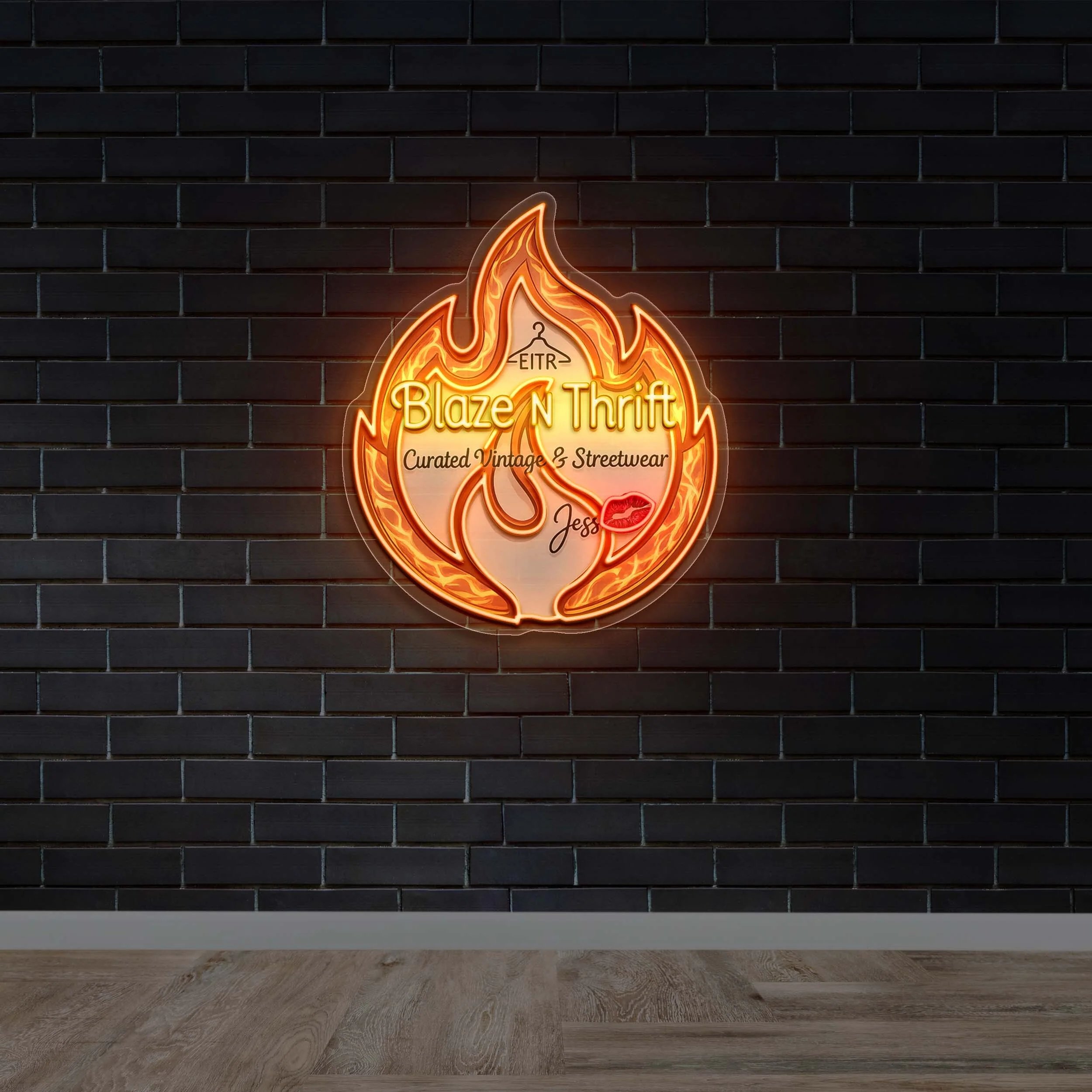 Blaze N Thrift -  Premium Neon Artwork