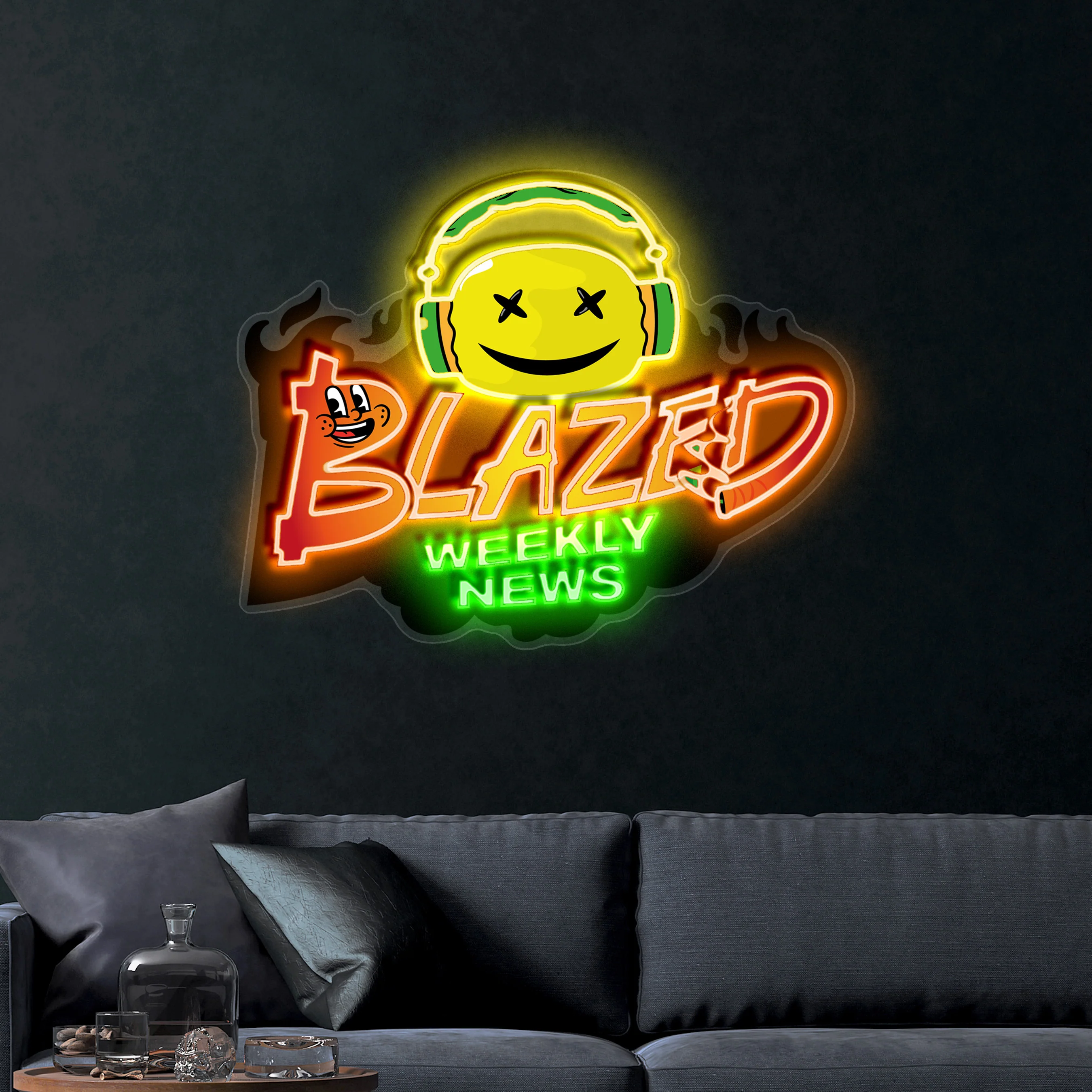 BLAZED - Premium Neon Artwork