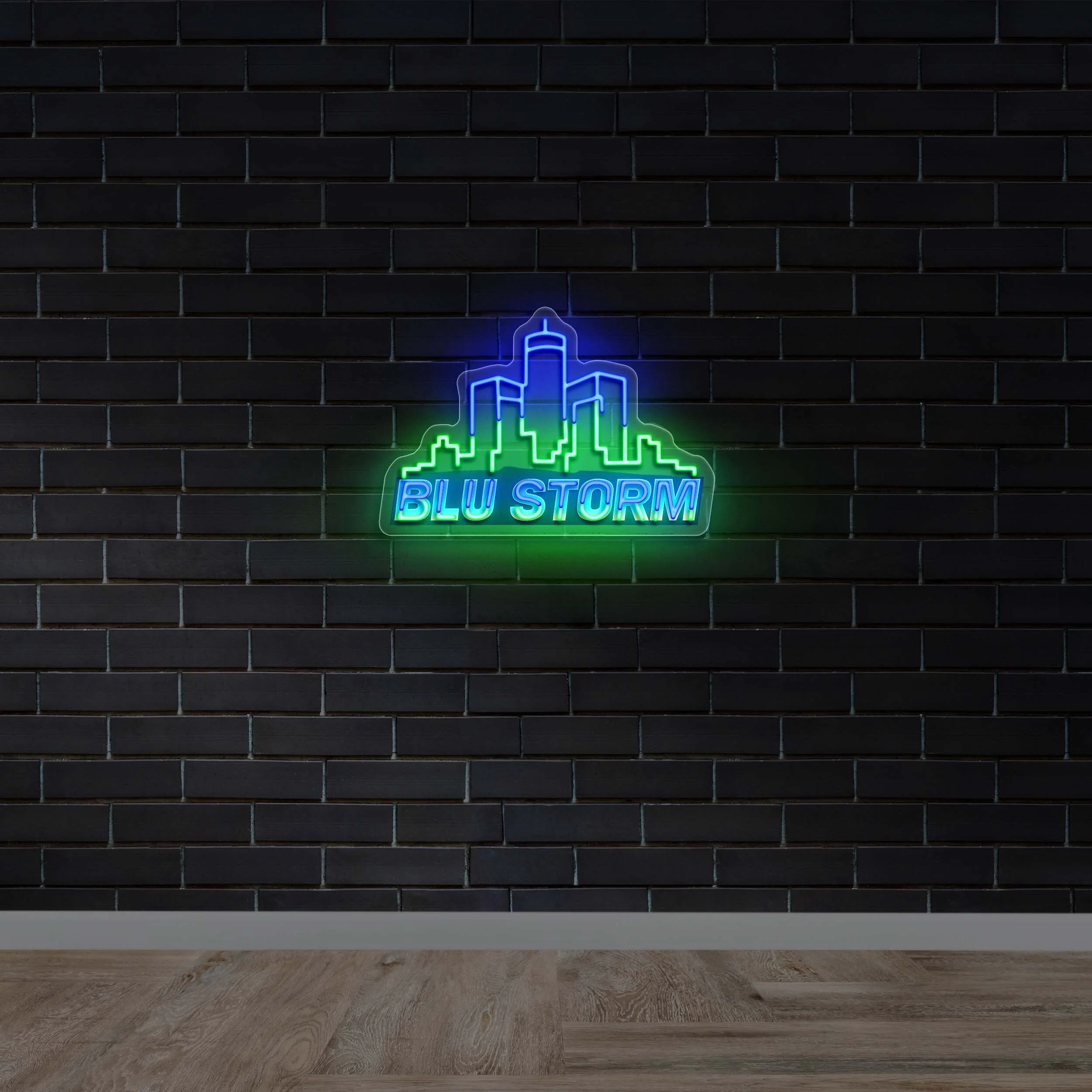 BLU STORM - Premium Neon Artwork