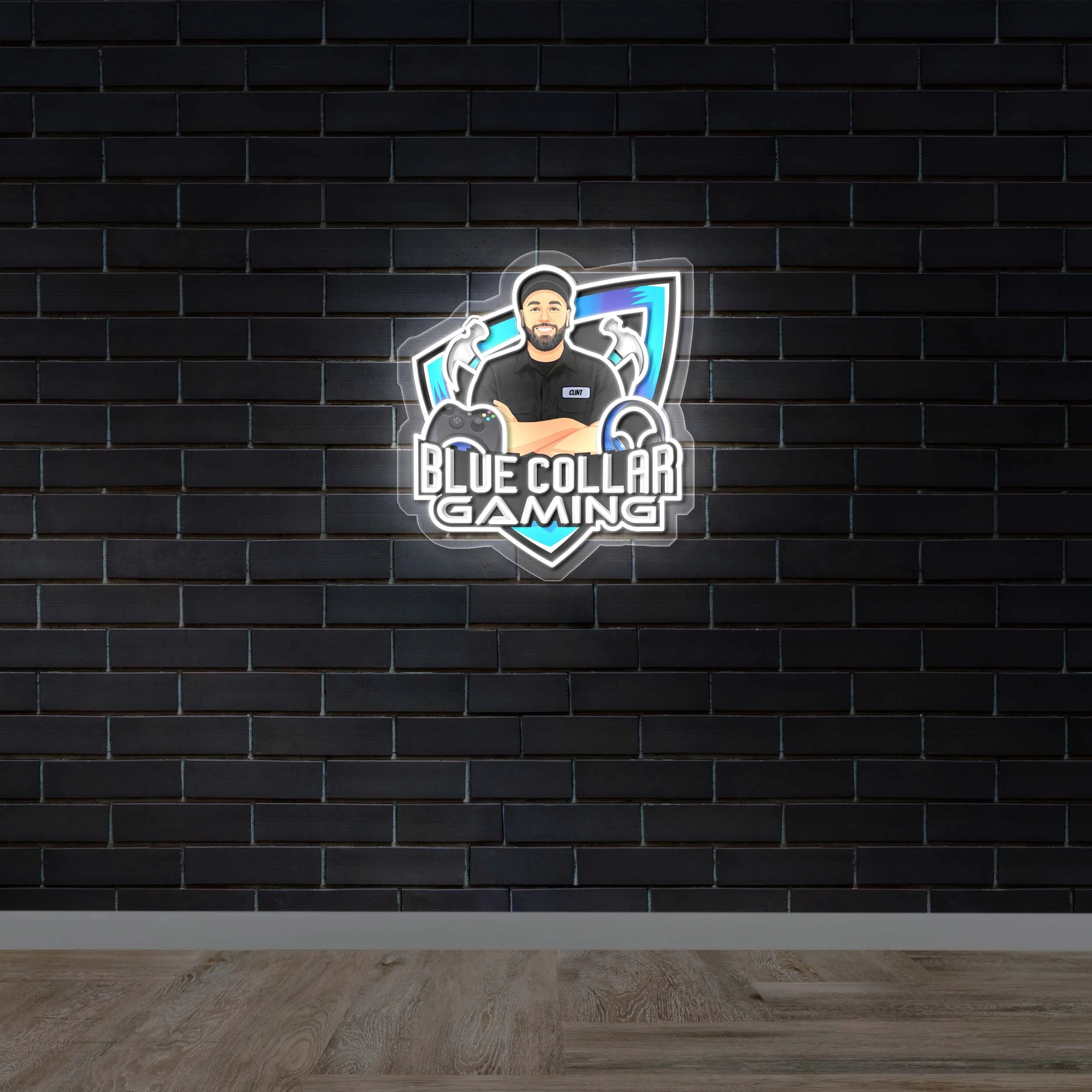 Blue Collar Gaming - Premium Neon Artwork