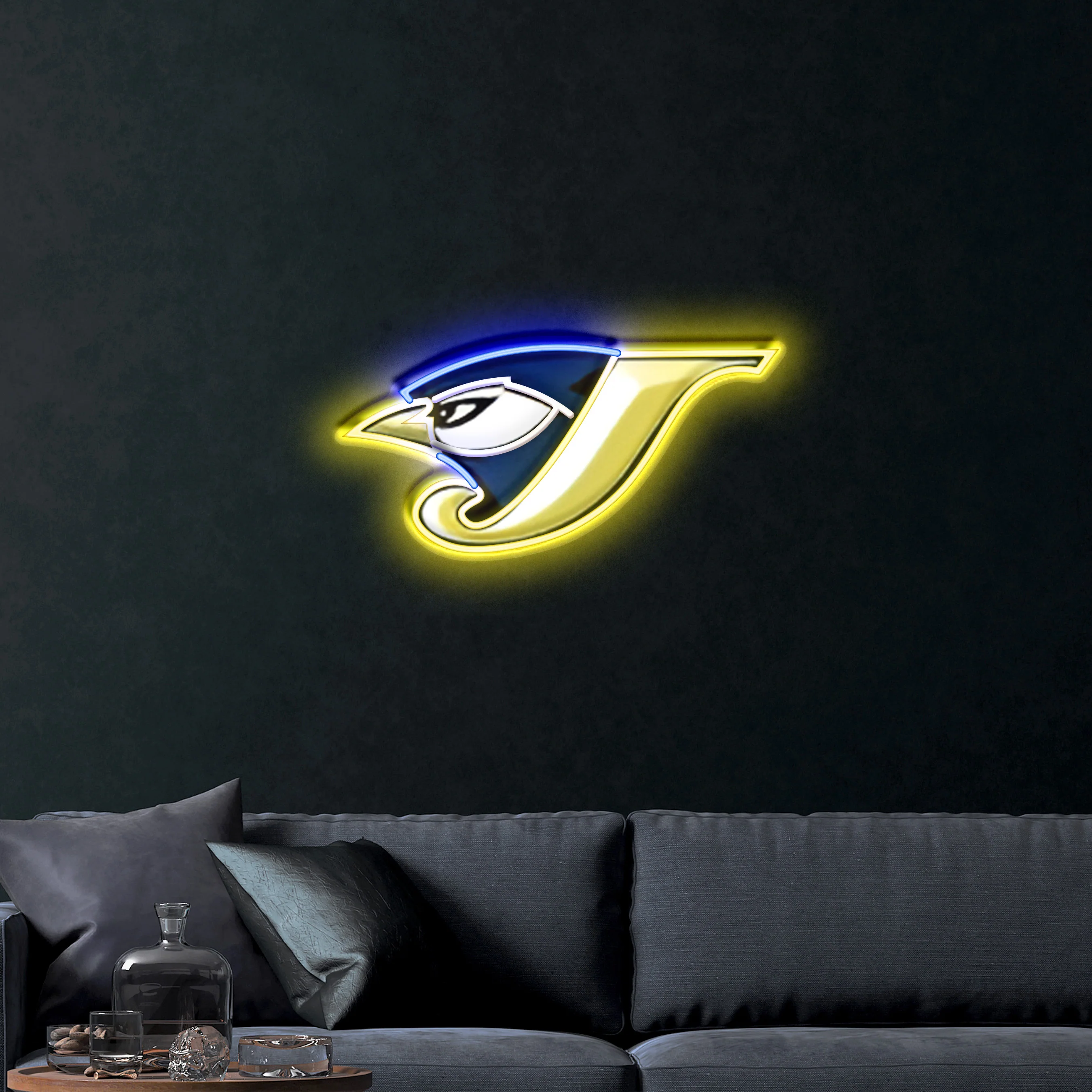 Blue Jay with a J – Premium Neon Artwork