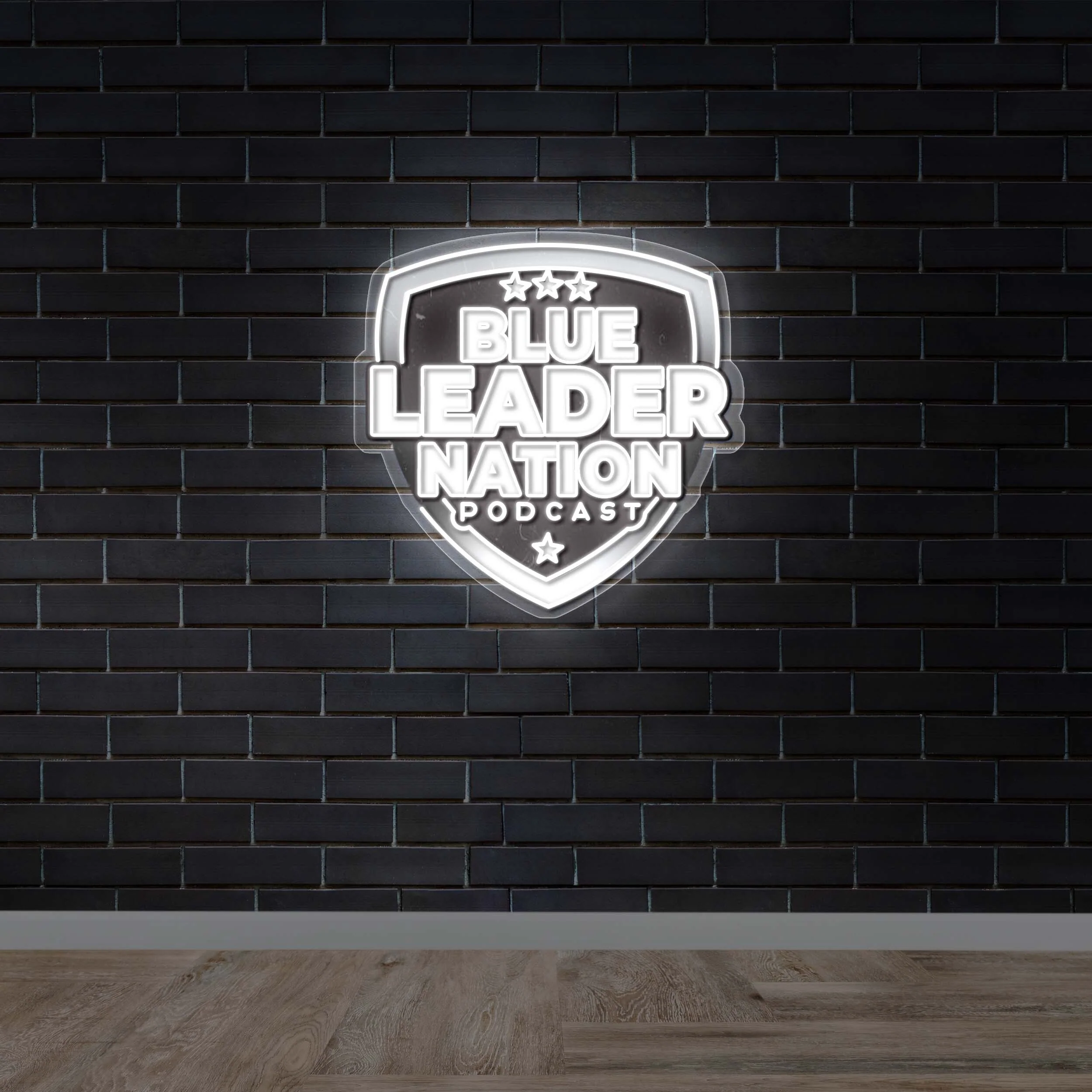 Blue Leader Nation Podcast - Premium Neon Artwork