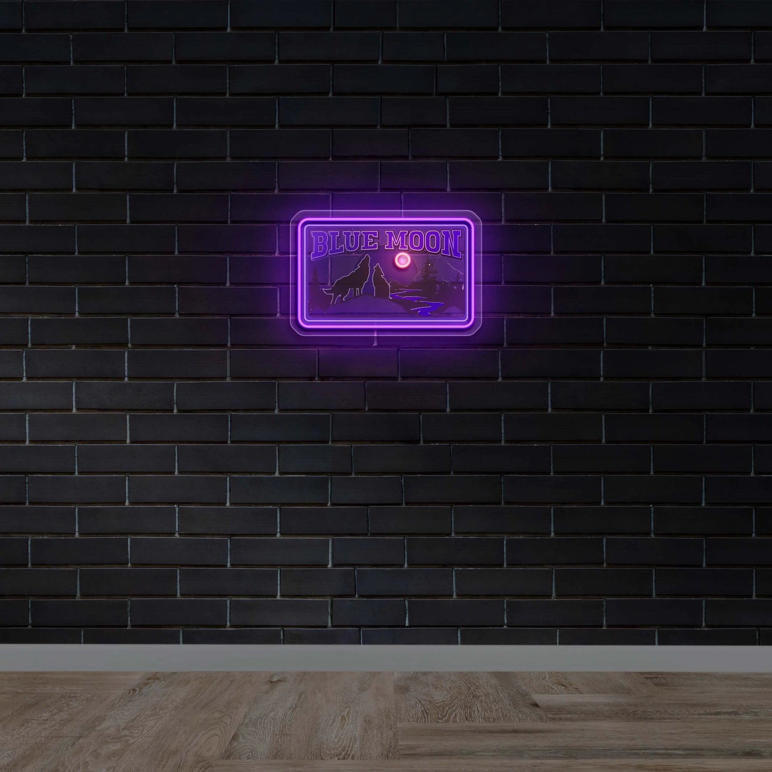 Blue Moon - Premium Neon Artwork