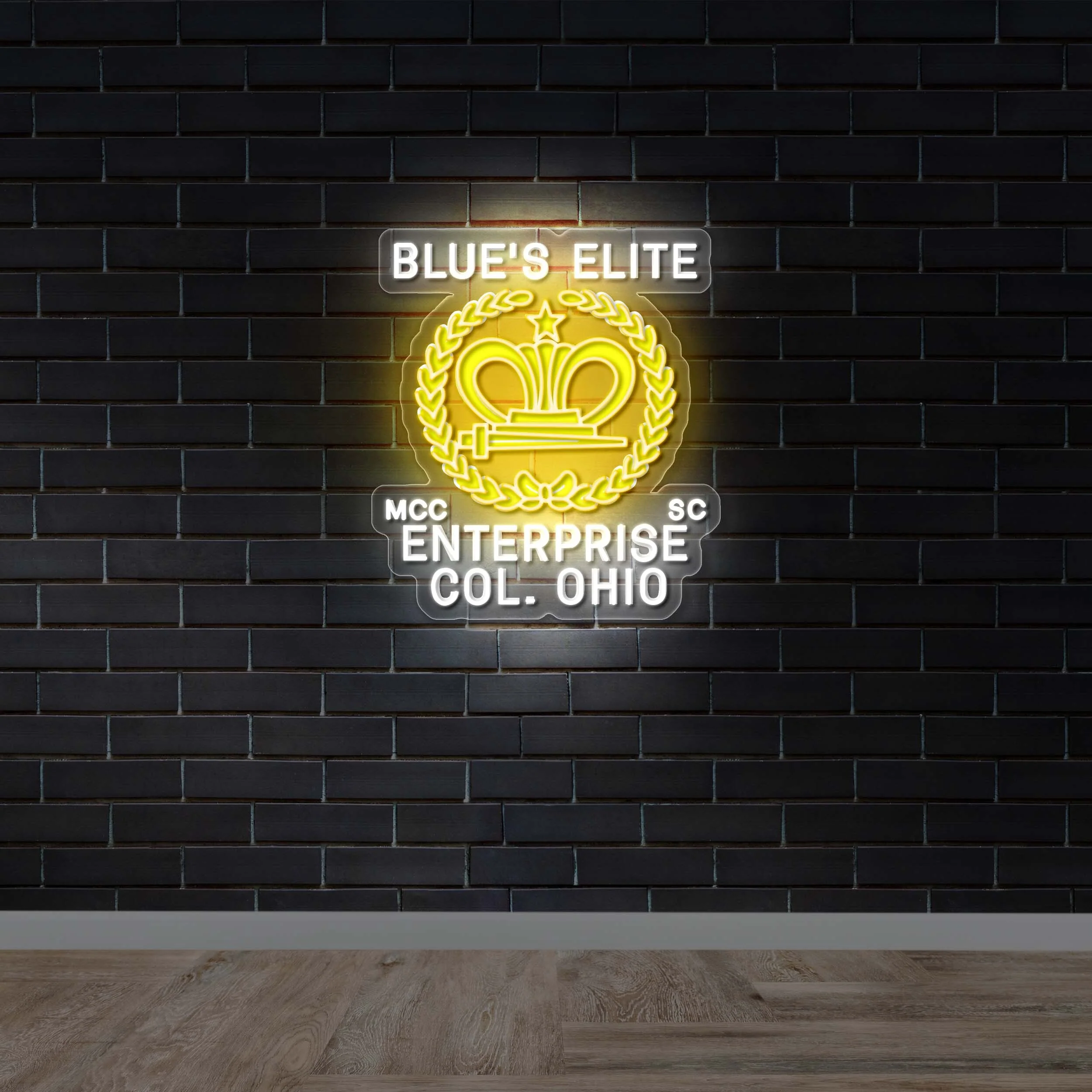 Blue’s Elite Enterprise - Premium Neon Artwork