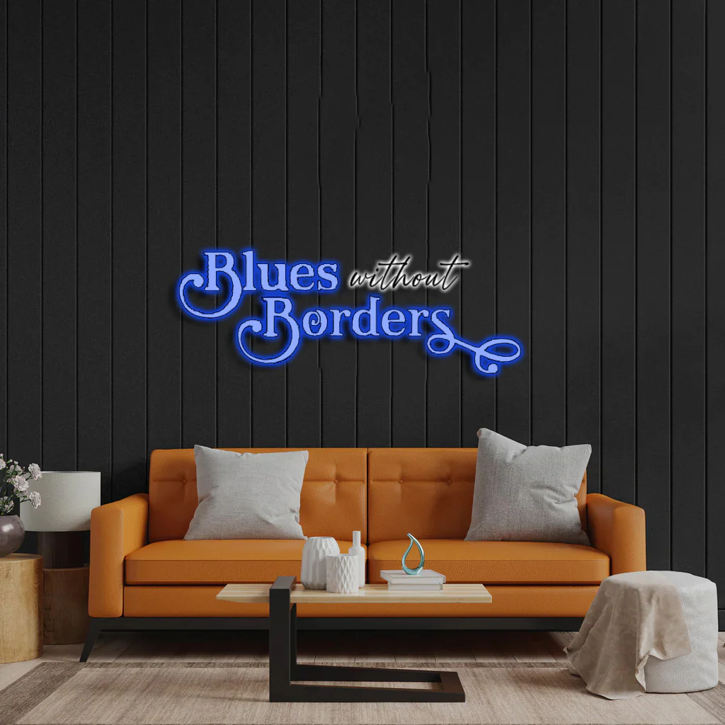 Blues without Borders - Premium Neon Artwork