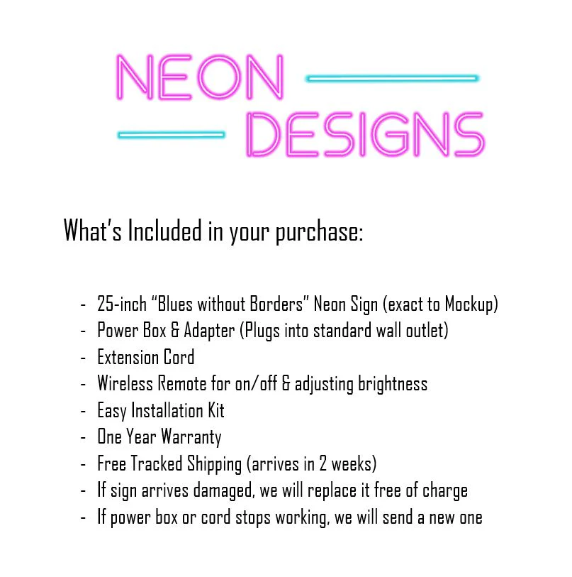 Blues without Borders - Premium Neon Artwork - Image 2