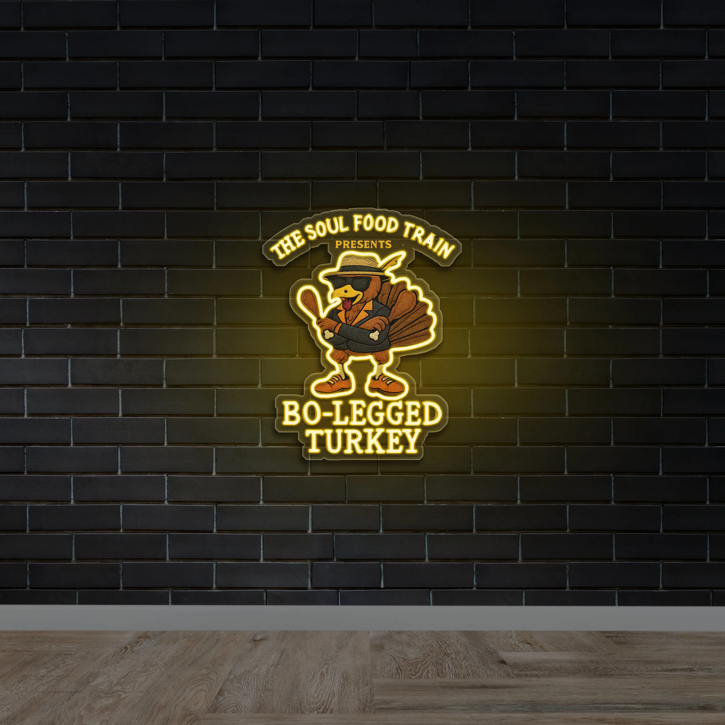 Bo-Legged Turkey - Premium Neon Artwork