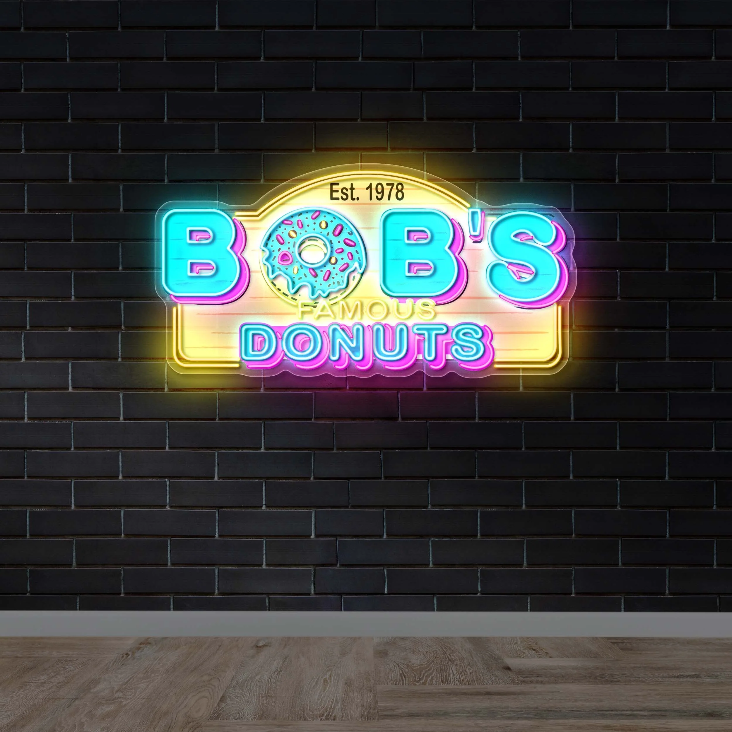 BOB’S Donuts - Premium Neon Artwork