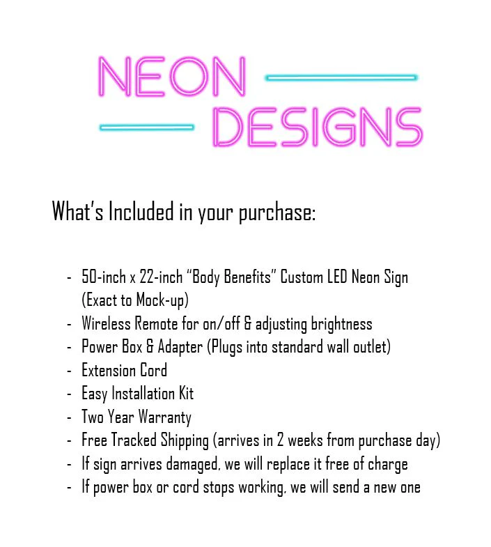 Body Benefits - Premium Neon Artwork - Image 2