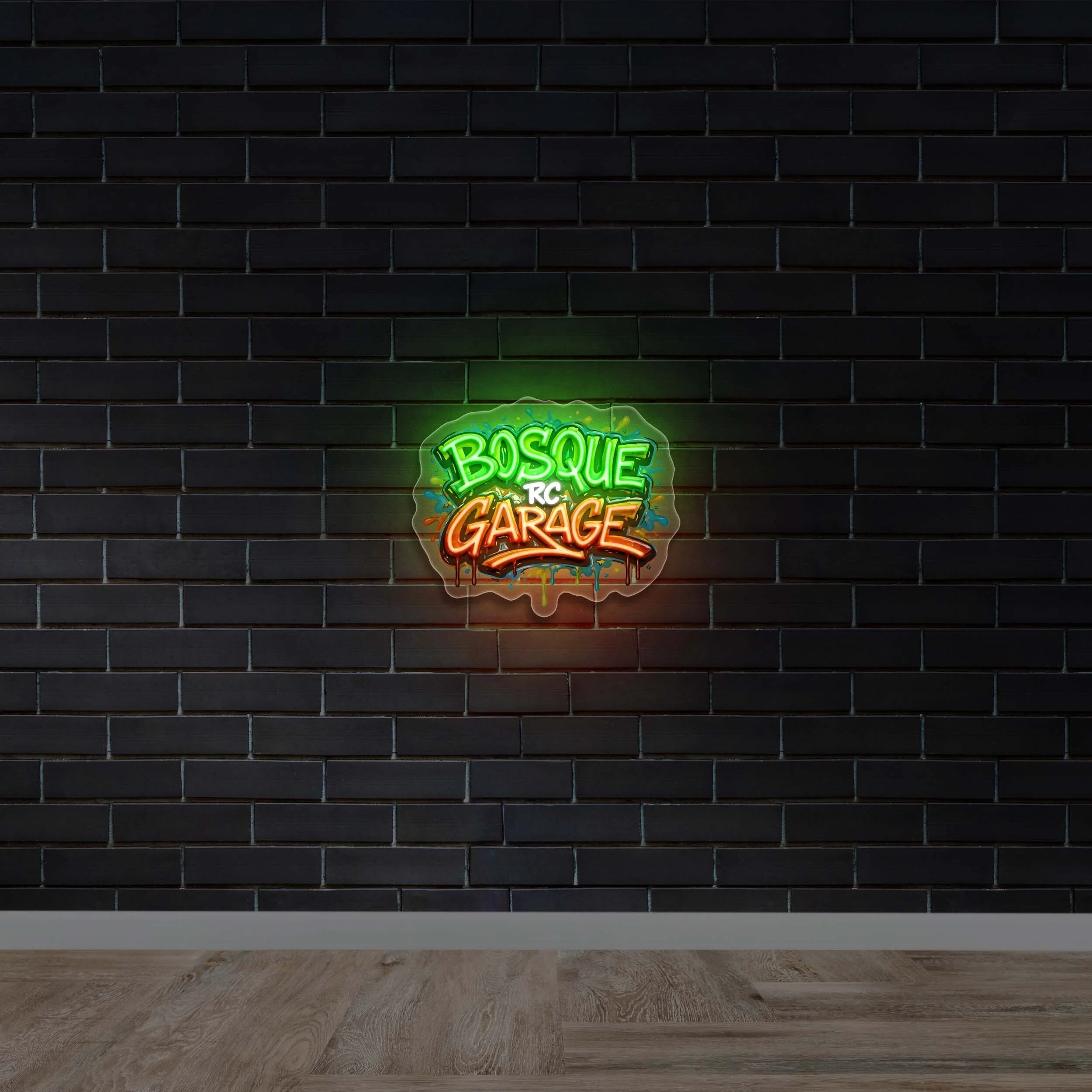 Bosque RC Garage - Premium Neon Artwork