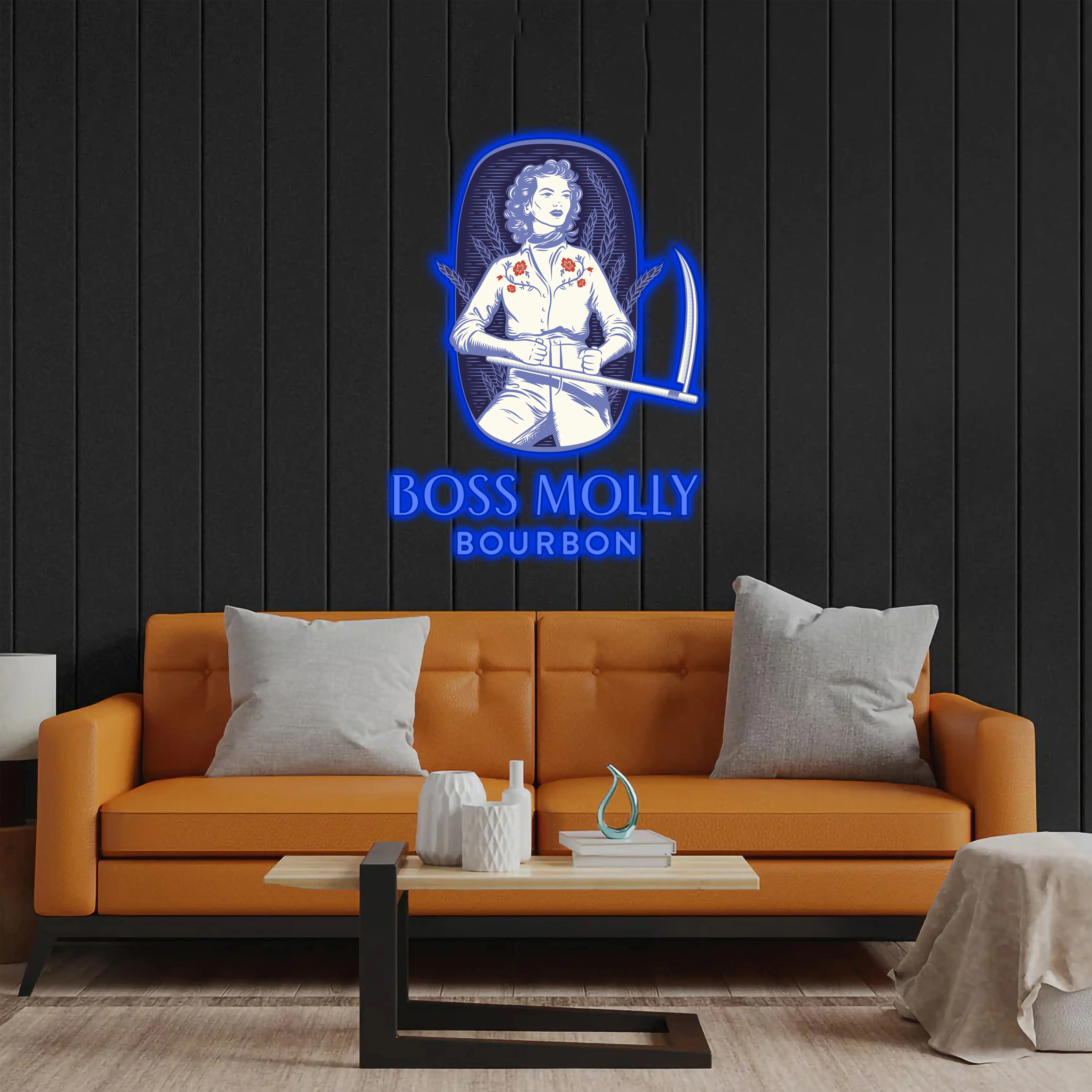 Boss Molly - Premium Neon Artwork
