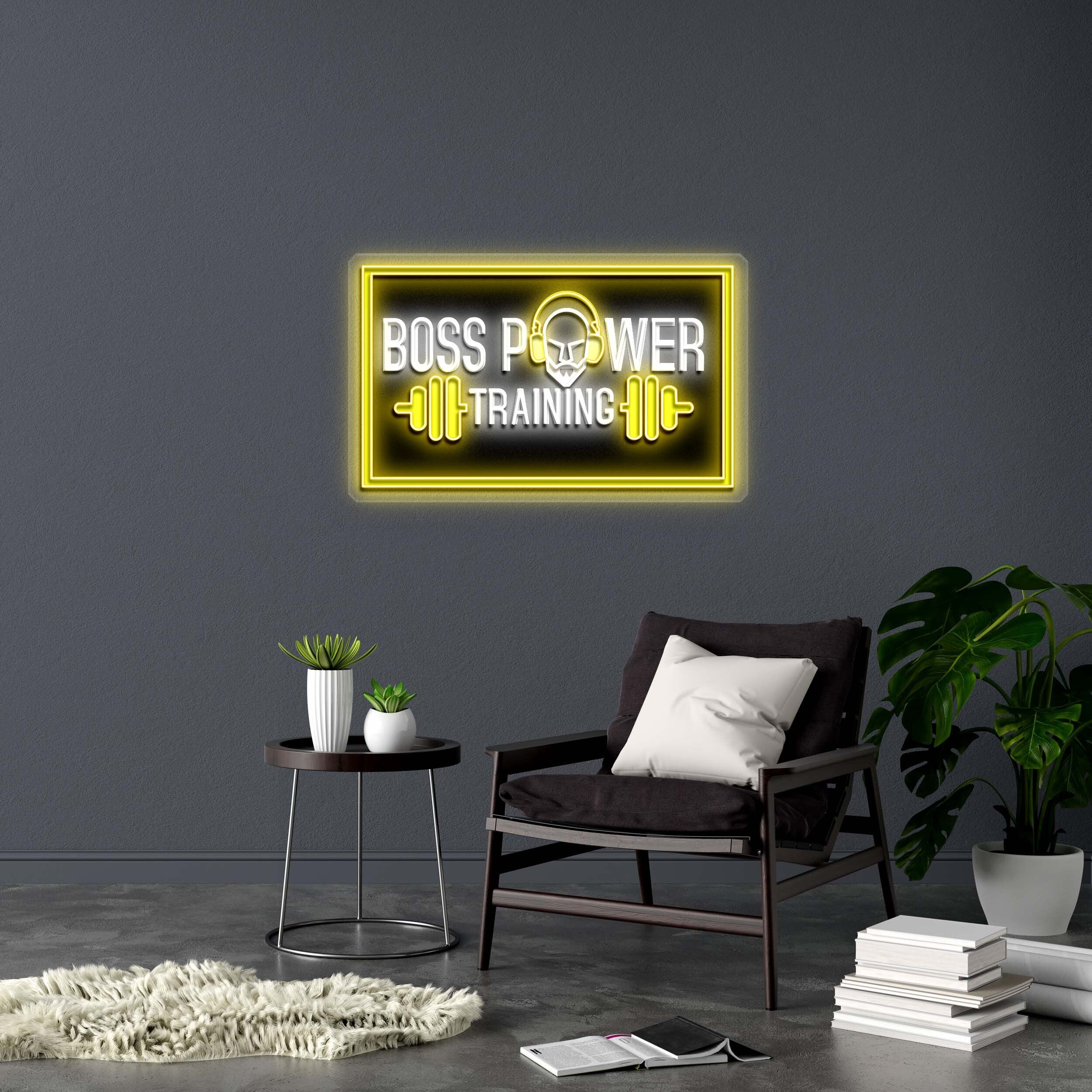 BOSS POWER TRAINING - Premium Neon Artwork