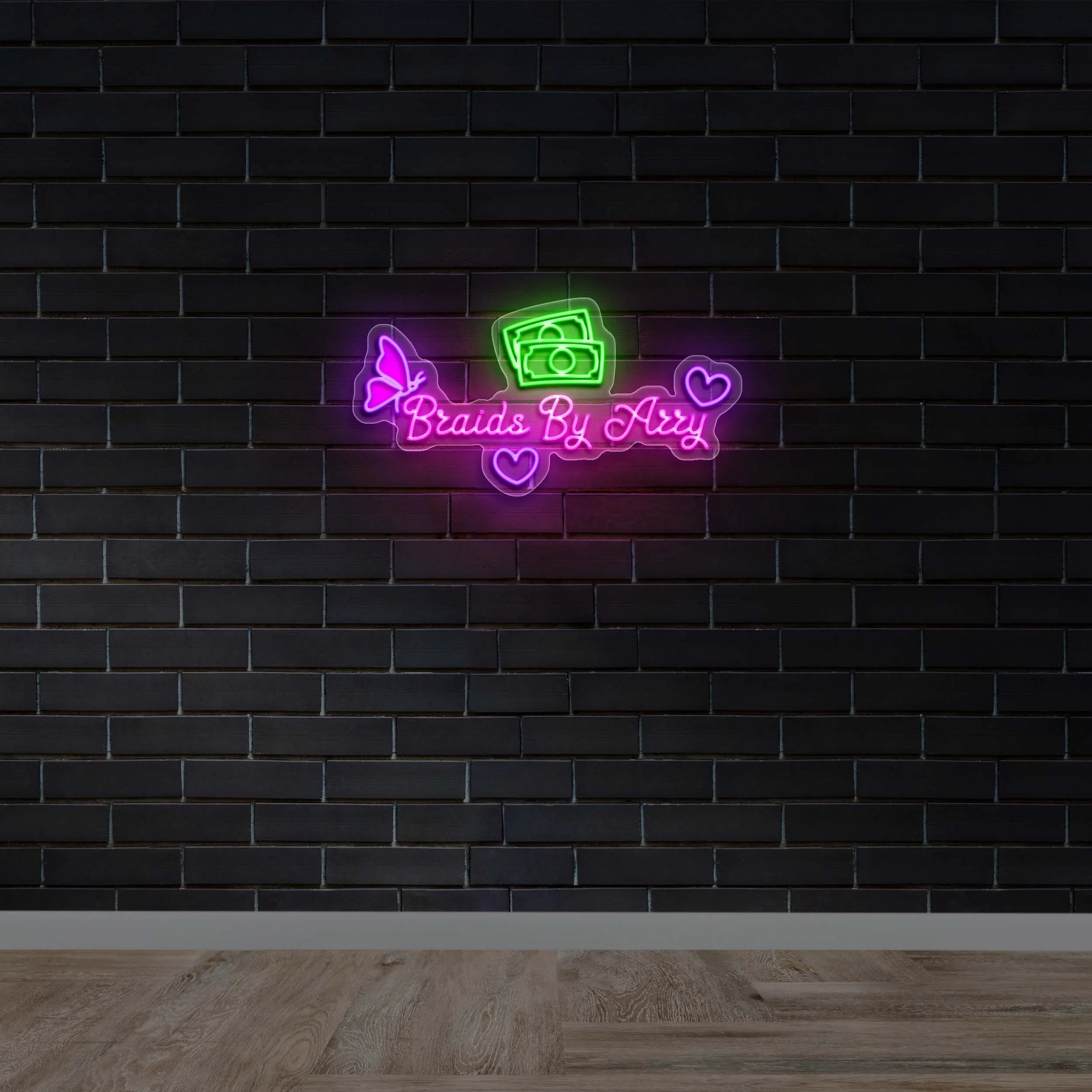 Braids By Arry – Premium Neon Artwork