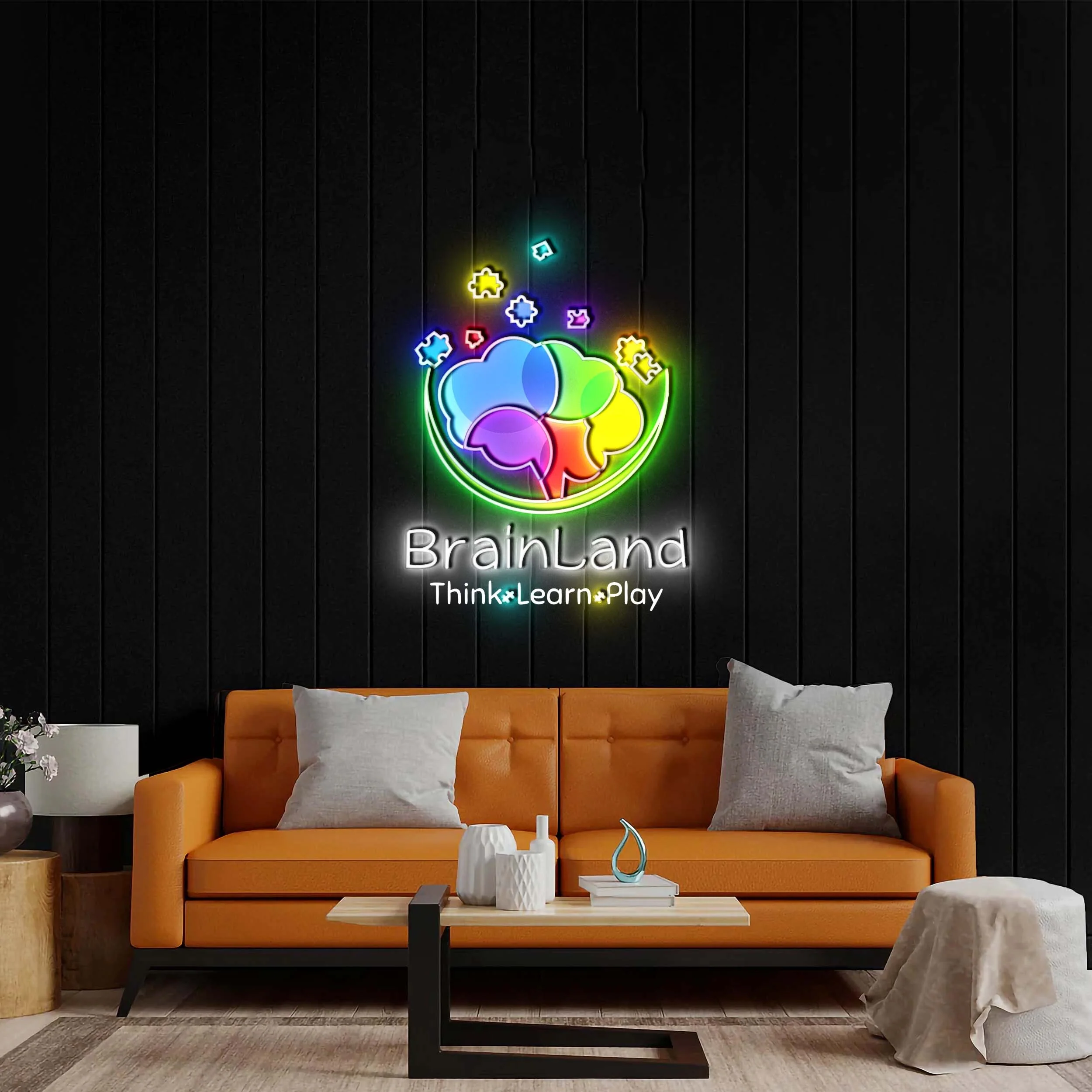Brain Land - Premium Neon Artwork