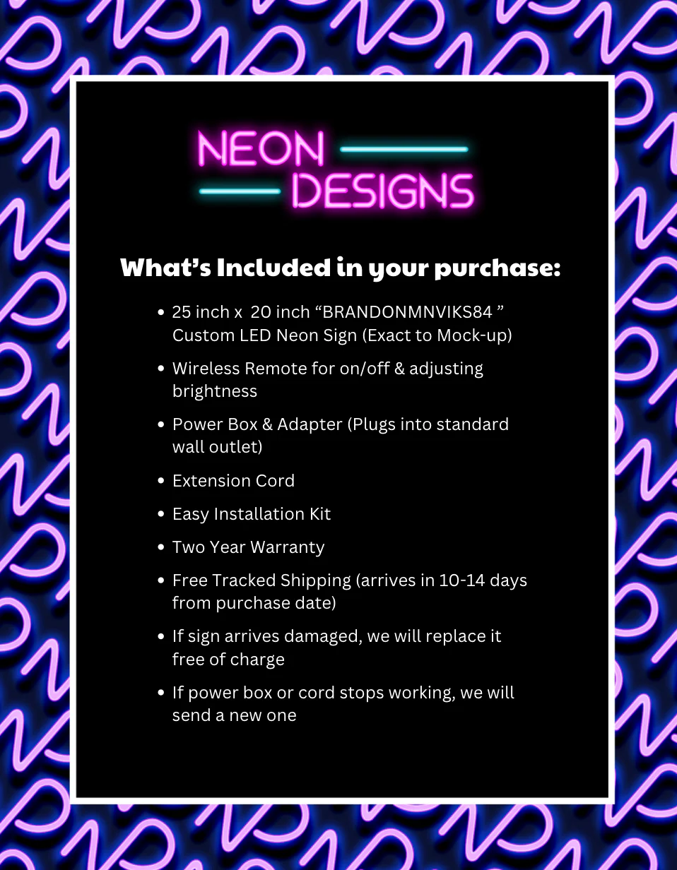 BRANDONMNVIKS84 - Premium Neon Artwork - Image 2