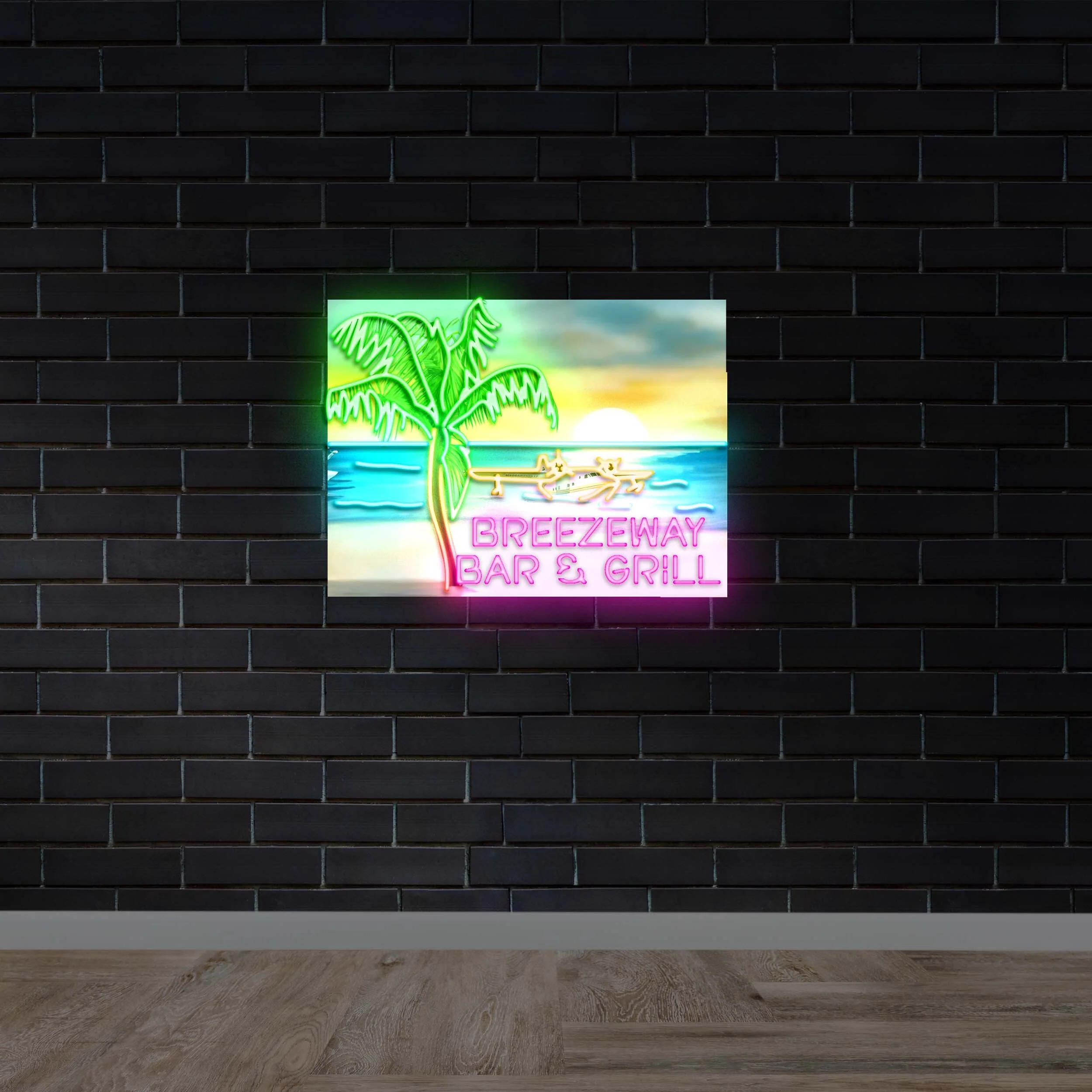 BREEZEWAY BAR & GRILL – Premium Neon Artwork