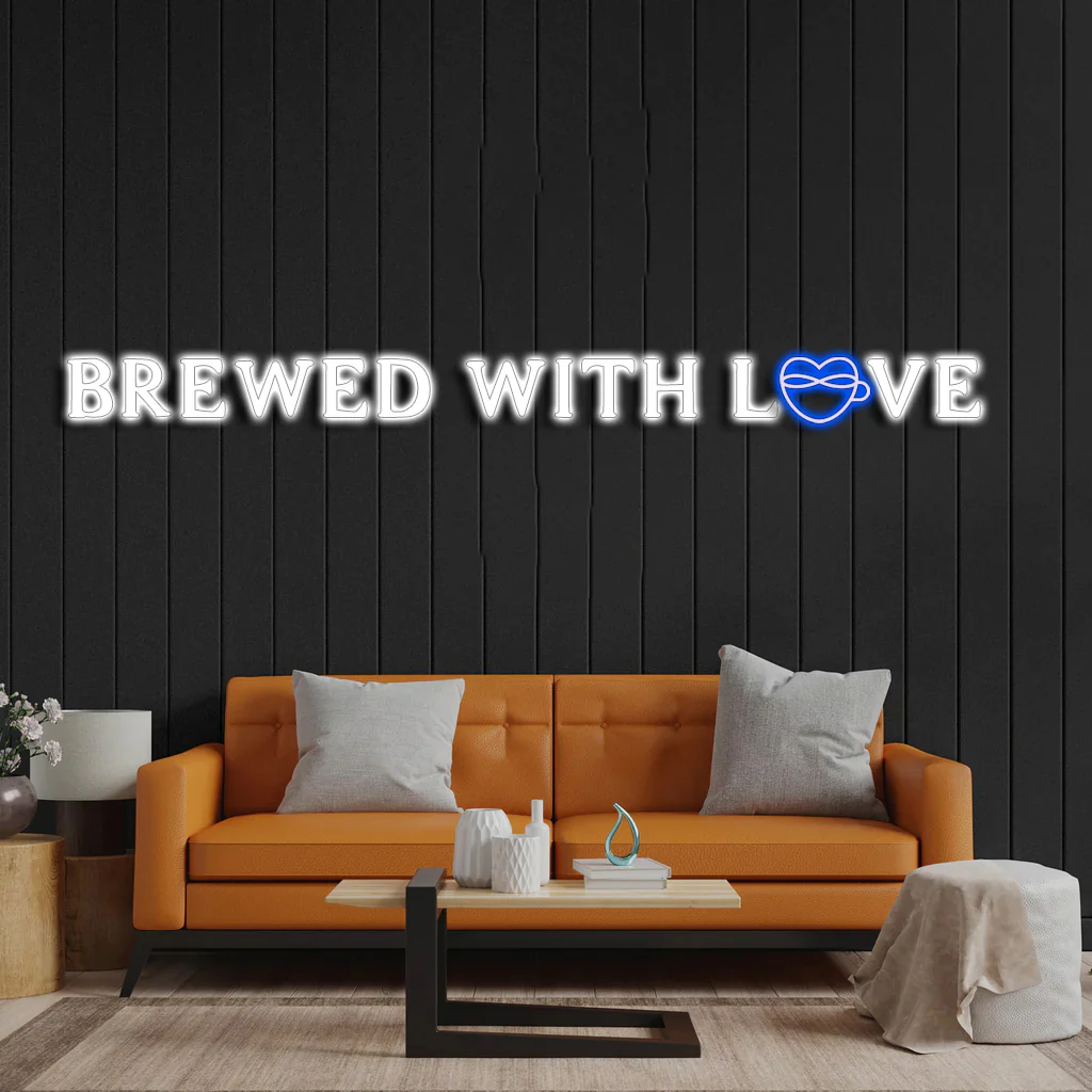 Brewed With Love - Premium Neon Artwork