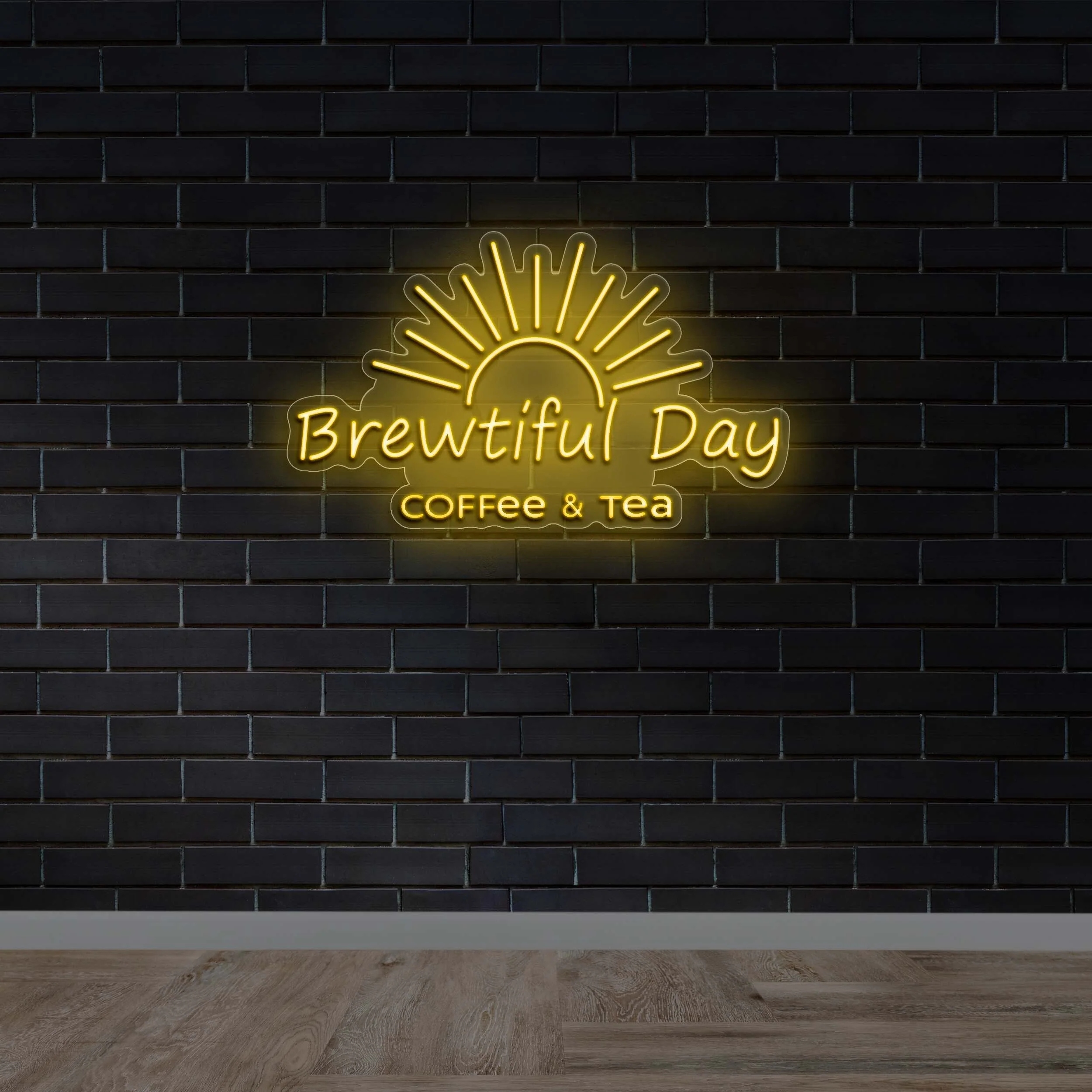 Brewtiful Day Coffee & Tea - Premium Neon Artwork