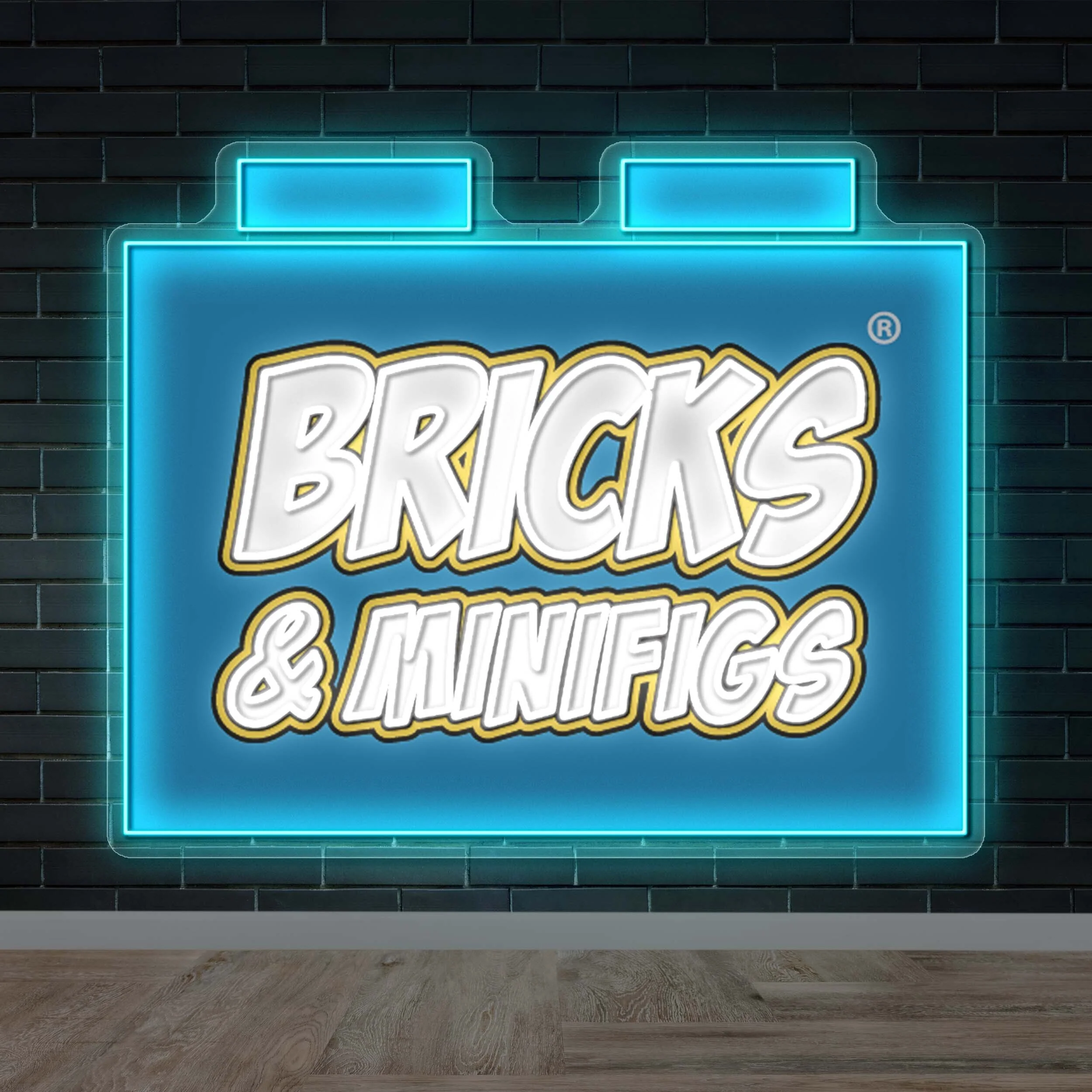 BRICKS MINIFIGS - Premium Neon Artwork