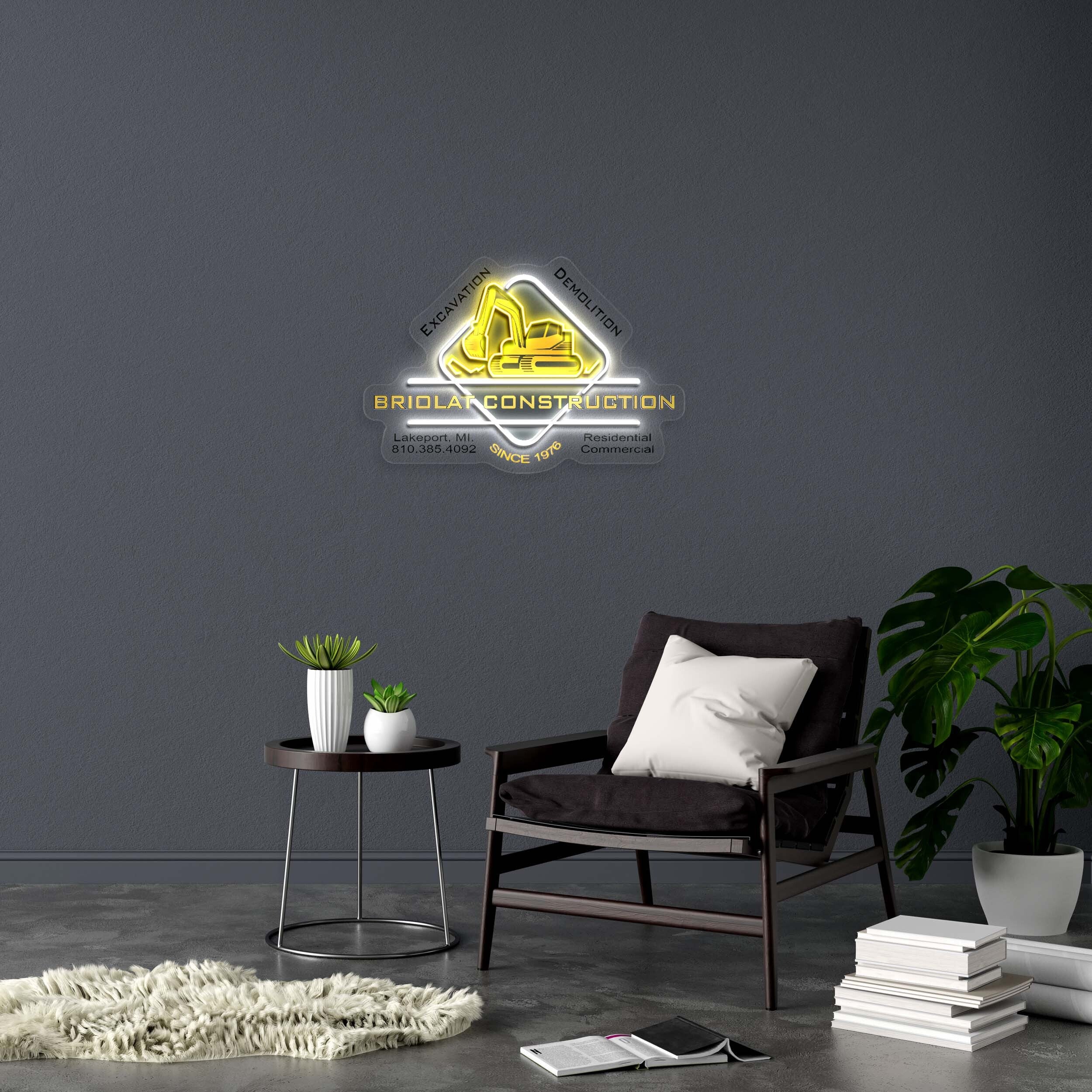 BRIOLAT CONSTRACTION - Premium Neon Artwork