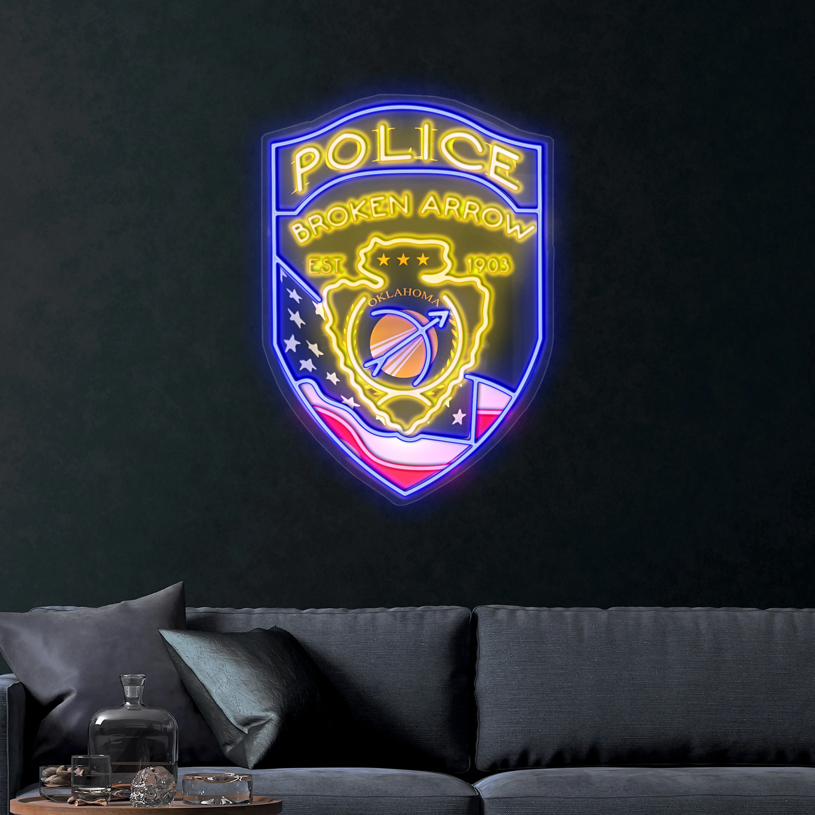 Broken Arrow Police – Premium Neon Artwork