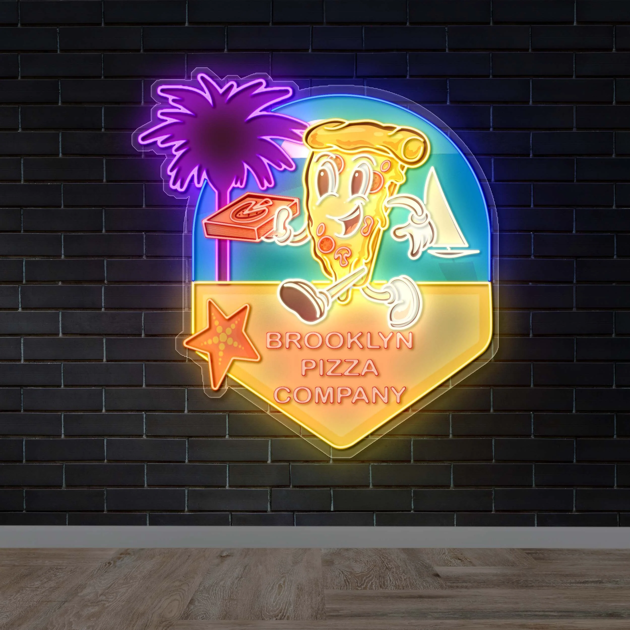 BROOKLYN PIZZA COMPANY - Premium Neon Artwork
