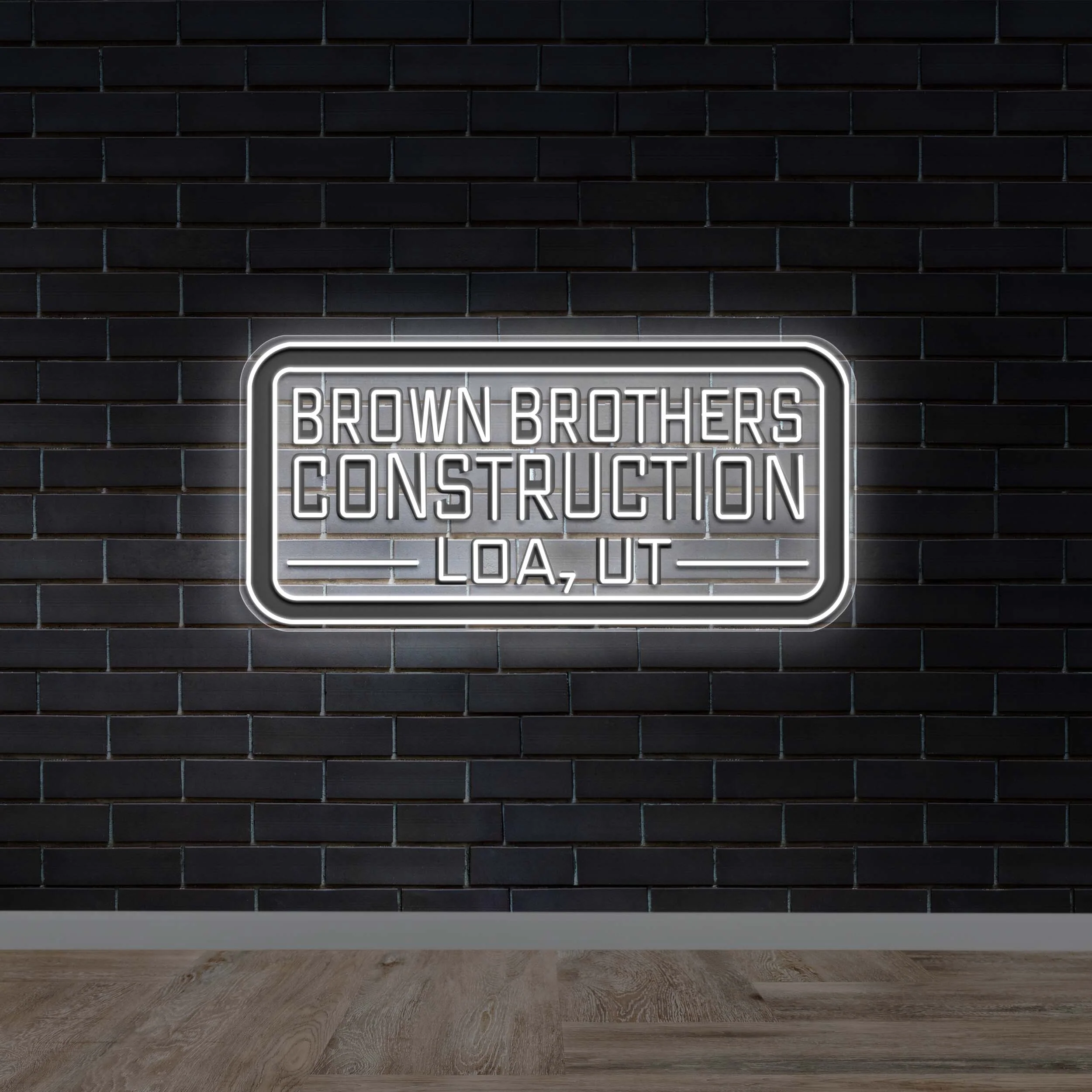 Brown Brothers Construction - Premium Neon Artwork