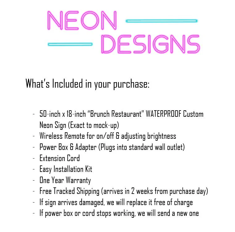 Brunch Restaurant - Premium Neon Artwork - Image 2