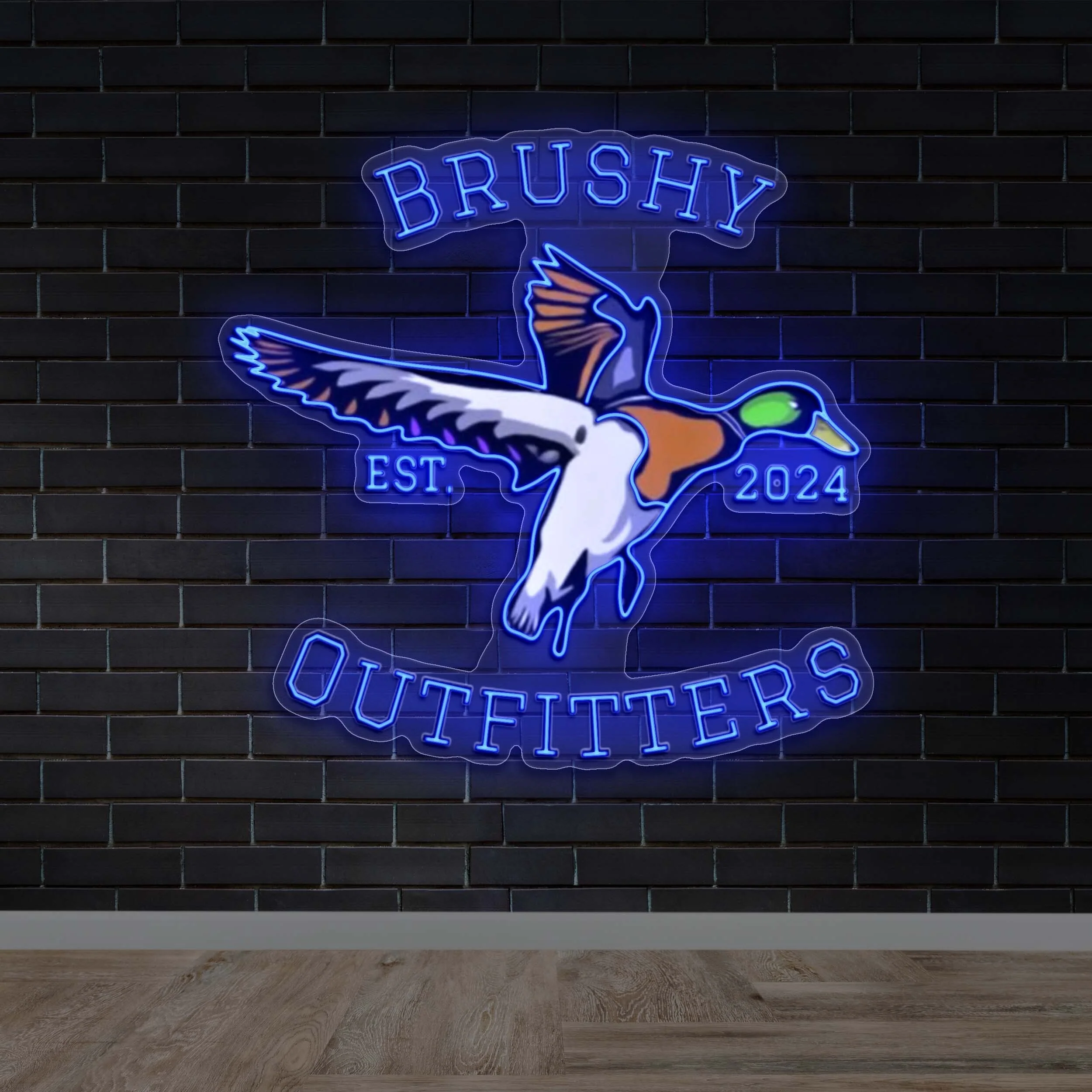 BRUSHY OUTFITTERS - Premium Neon Artwork - Image 2
