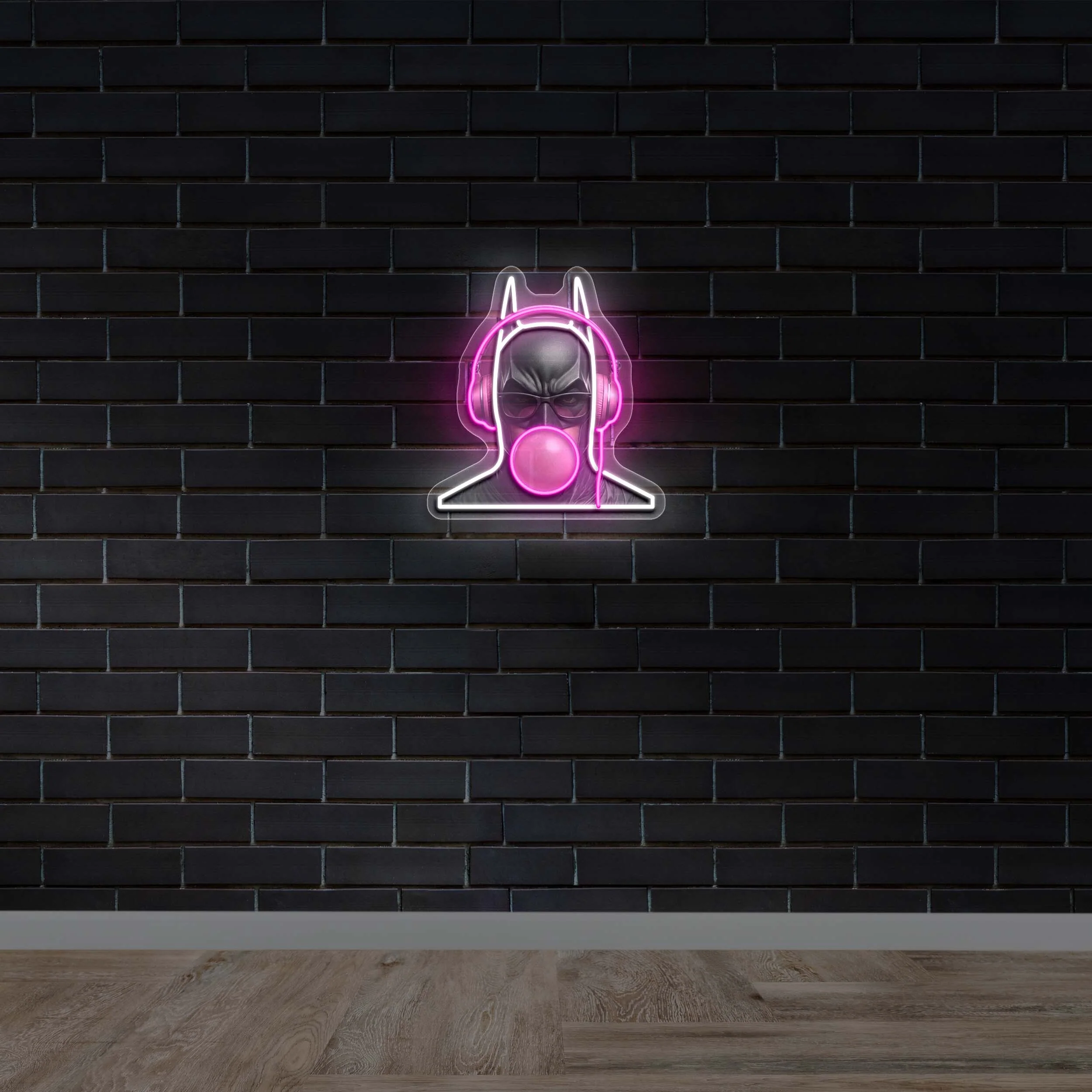 Bubble Bat Logo – Premium Neon Artwork