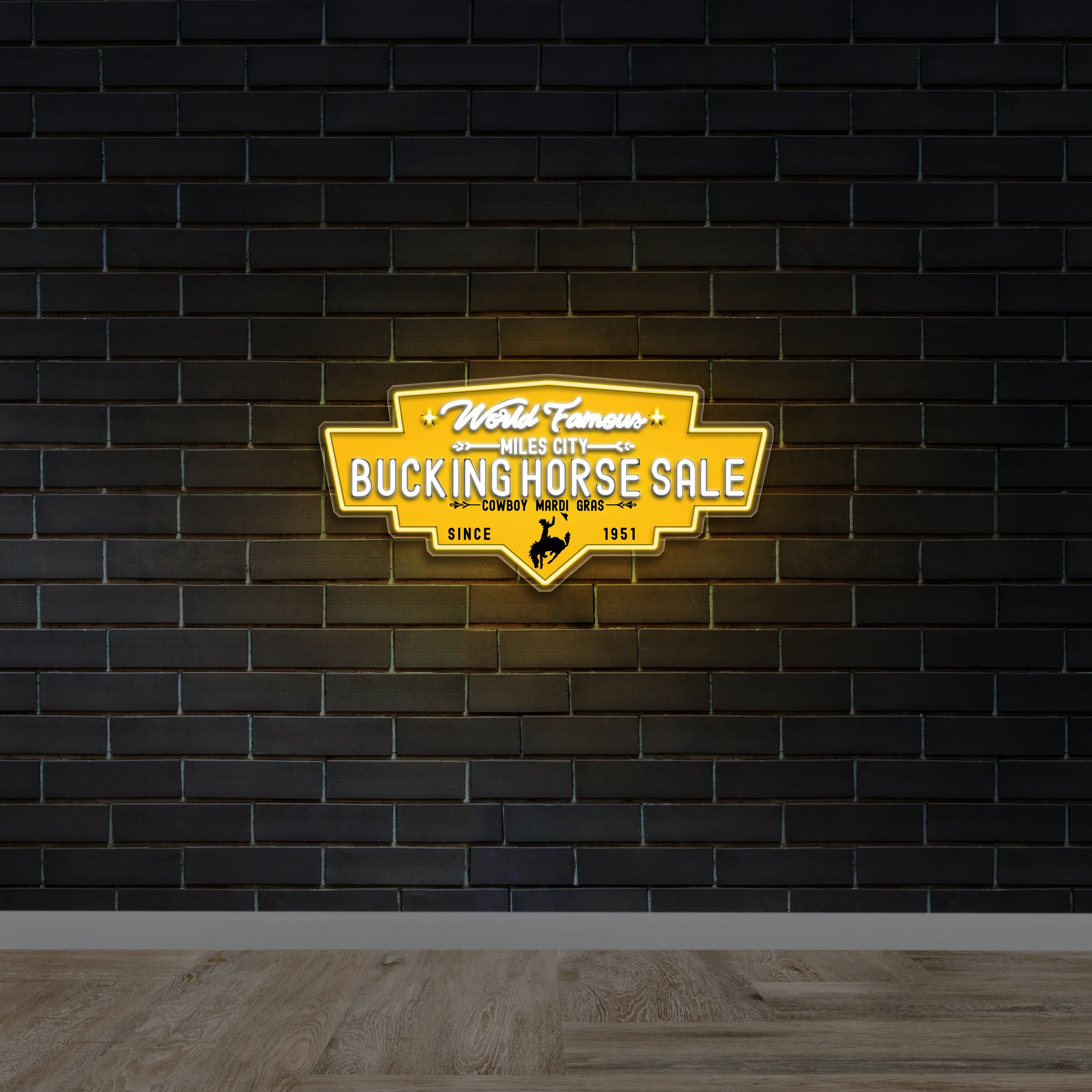 Bucking Horse Sale - Premium Neon Artwork