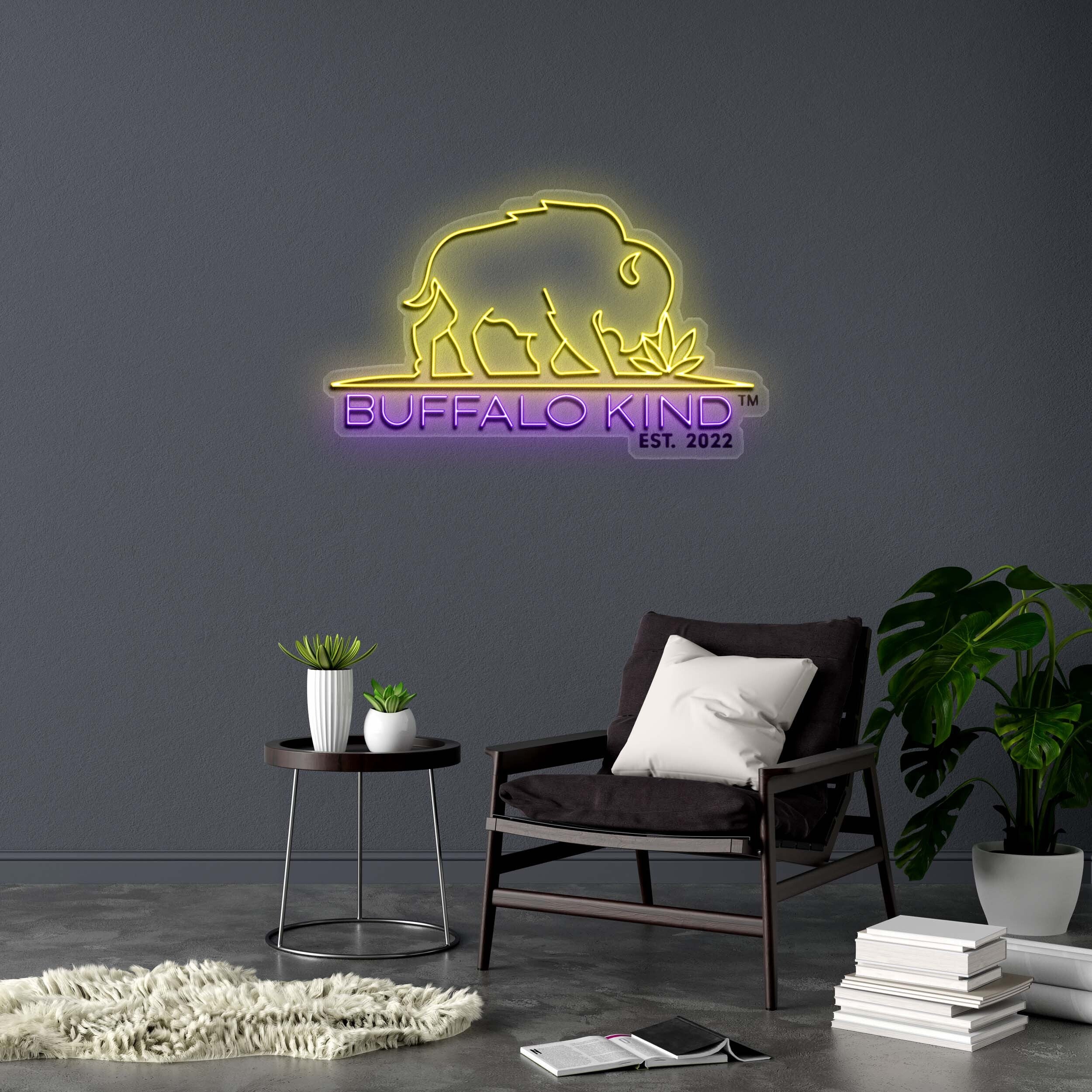 BUFFALO KIND - Premium Neon Artwork