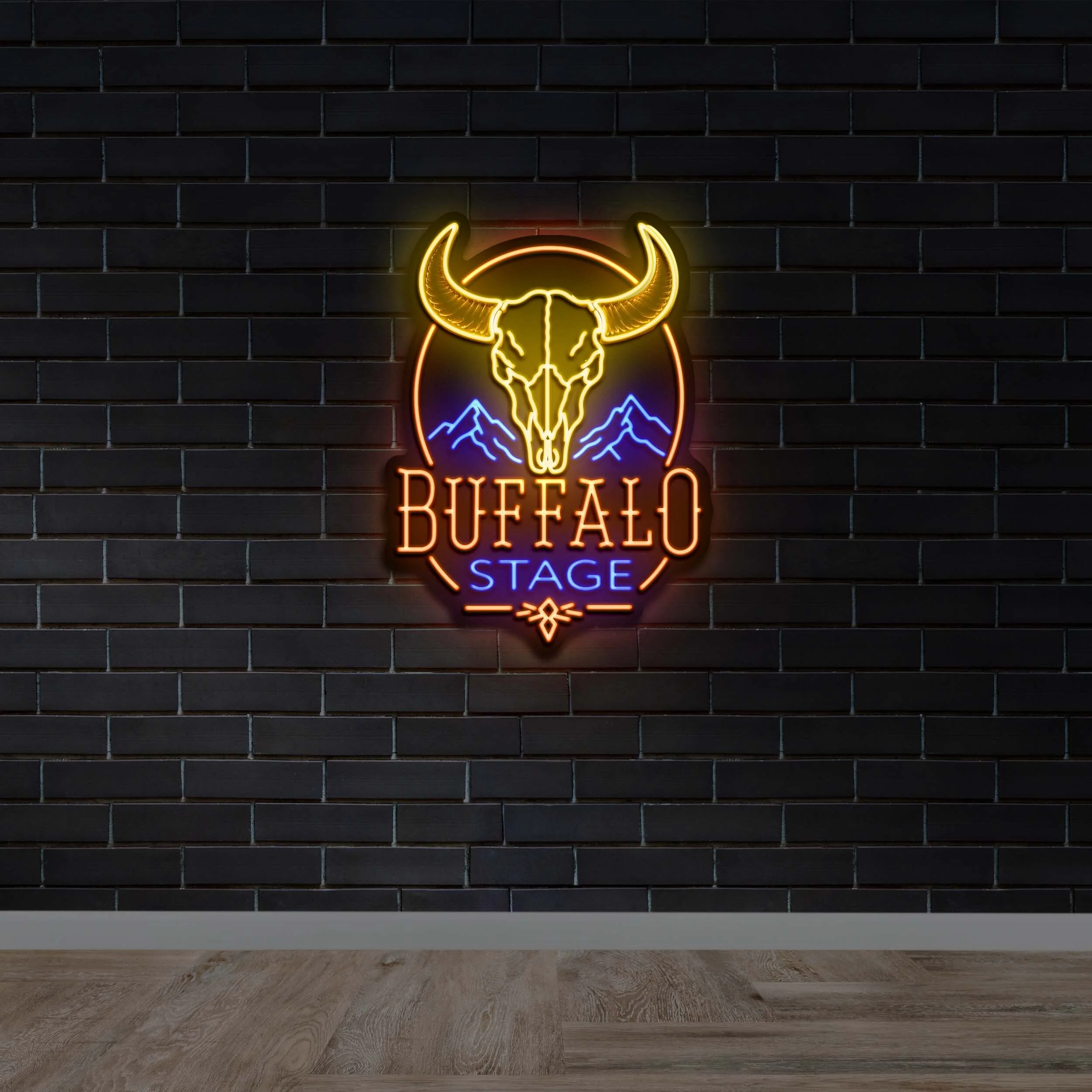 BUFFALO STAGE - Premium Neon Artwork
