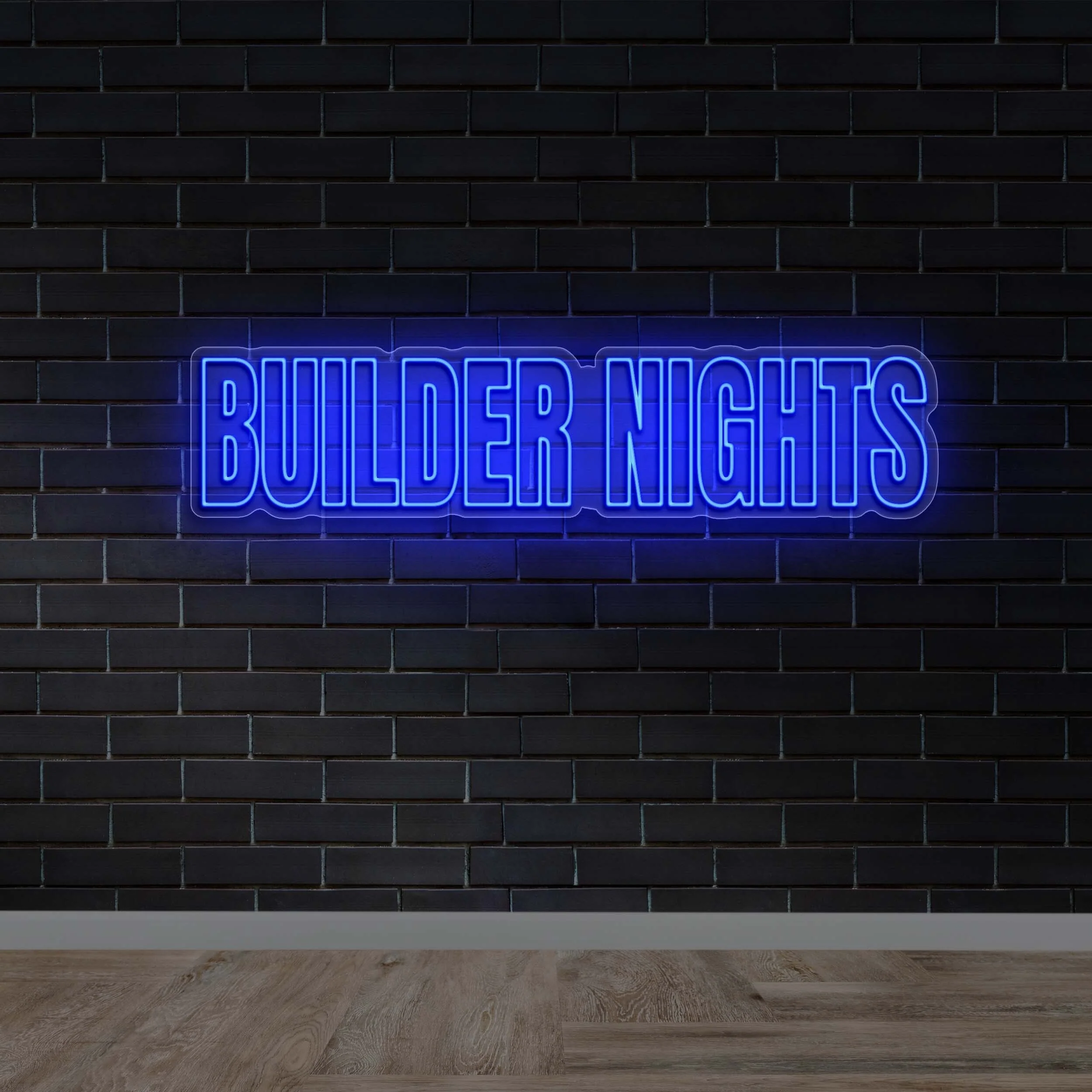 BUILDER NIGHTS | Text Only - Premium Neon Artwork
