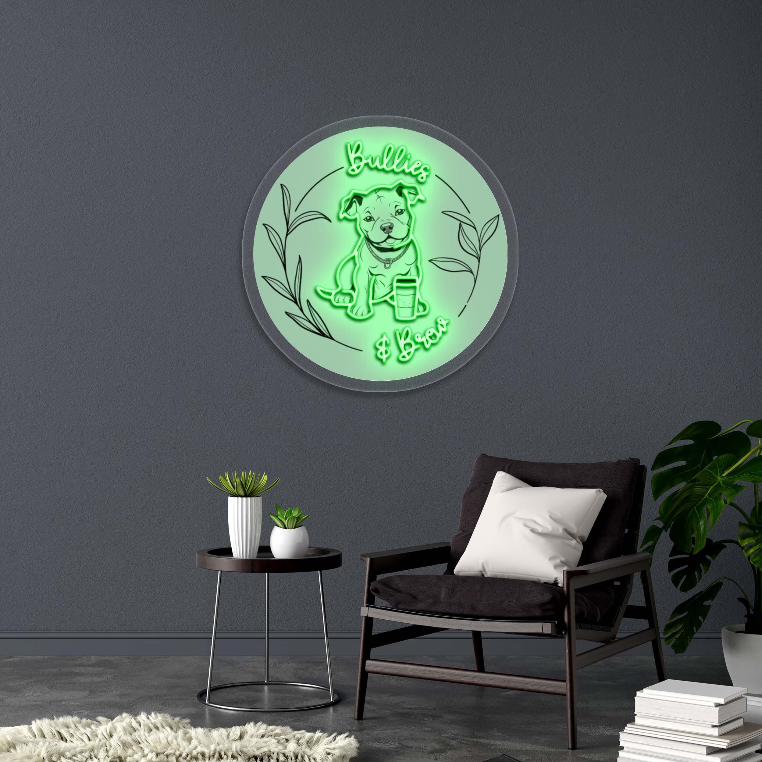 Bullies & Brew 2nd Version - Premium Neon Artwork