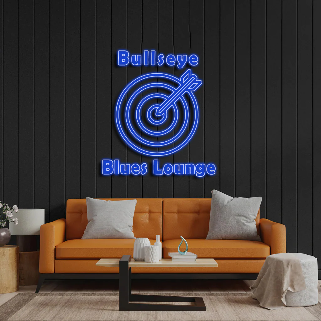 Bullseye Blues Lounge - Premium Neon Artwork