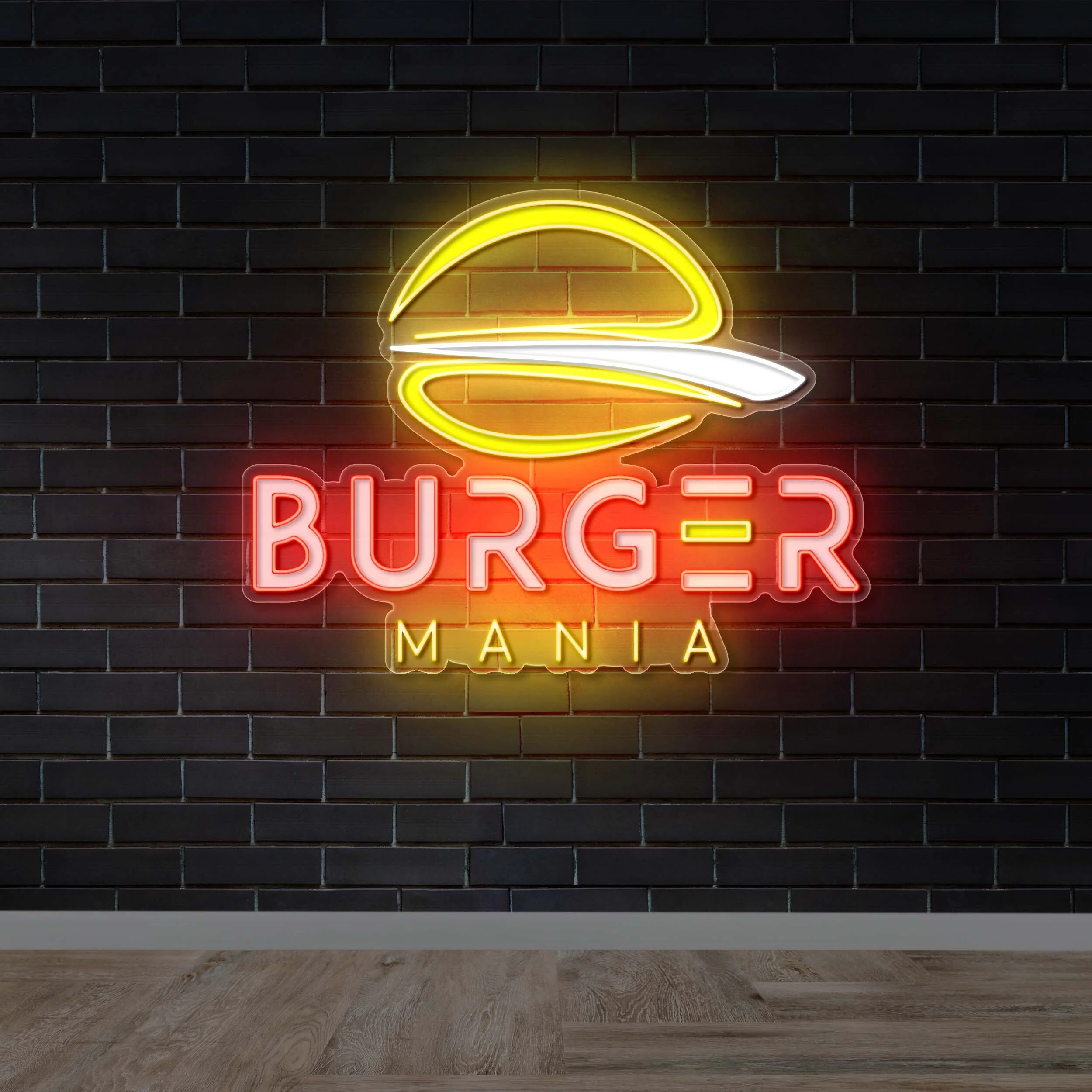 Burger Mania – Premium Neon Artwork