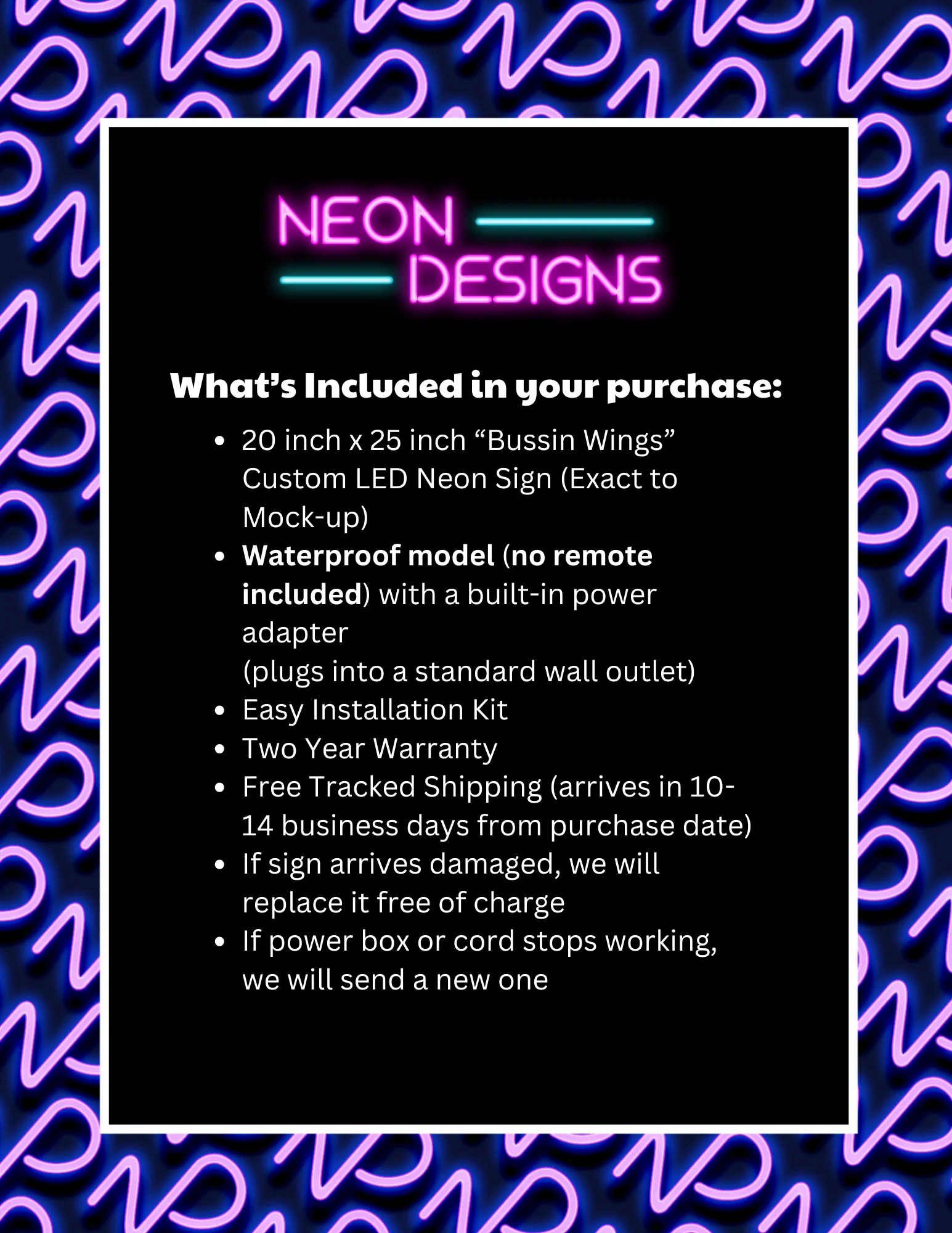Bussin Wings - Premium Neon Artwork - Image 2
