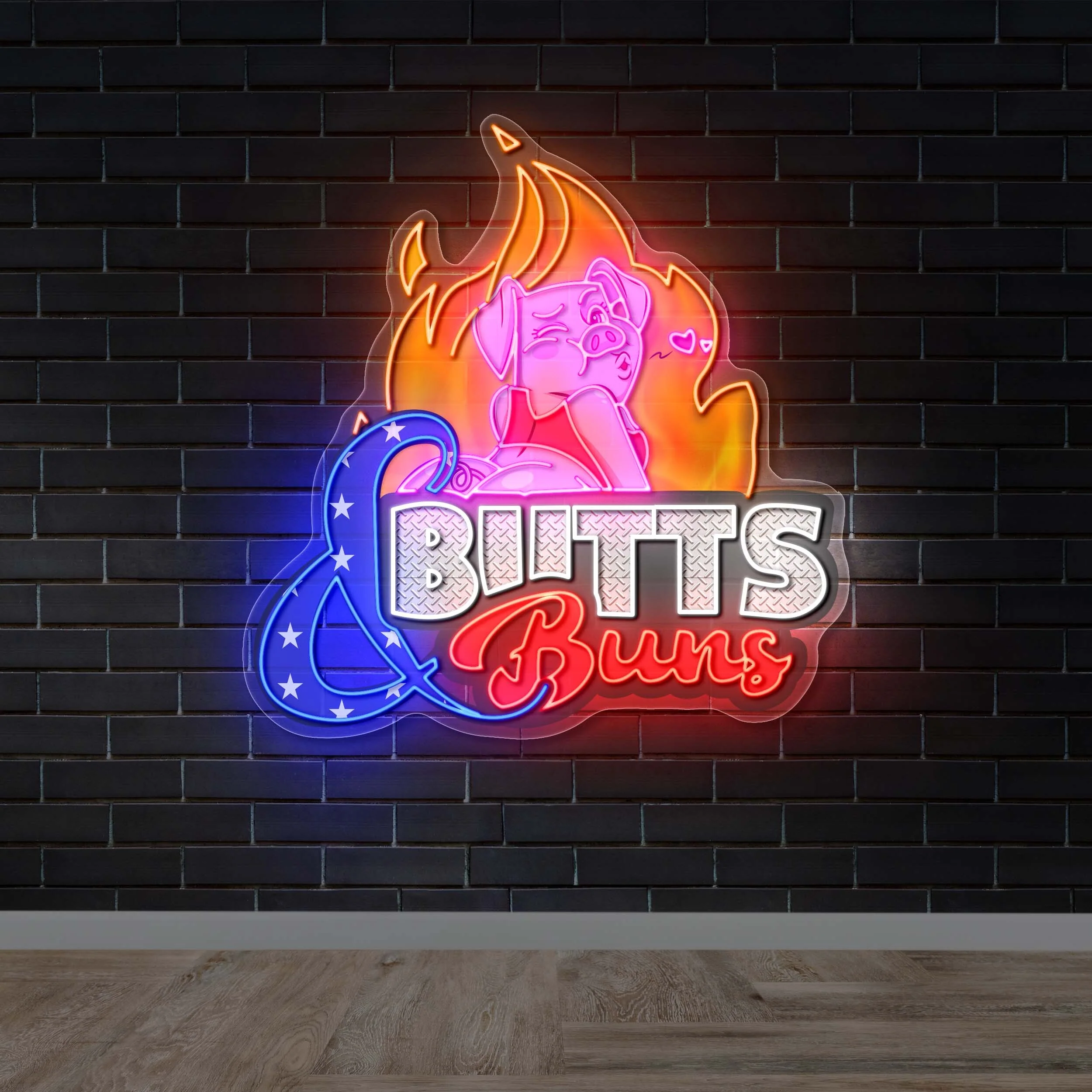 Butts Buns - Premium Neon Artwork
