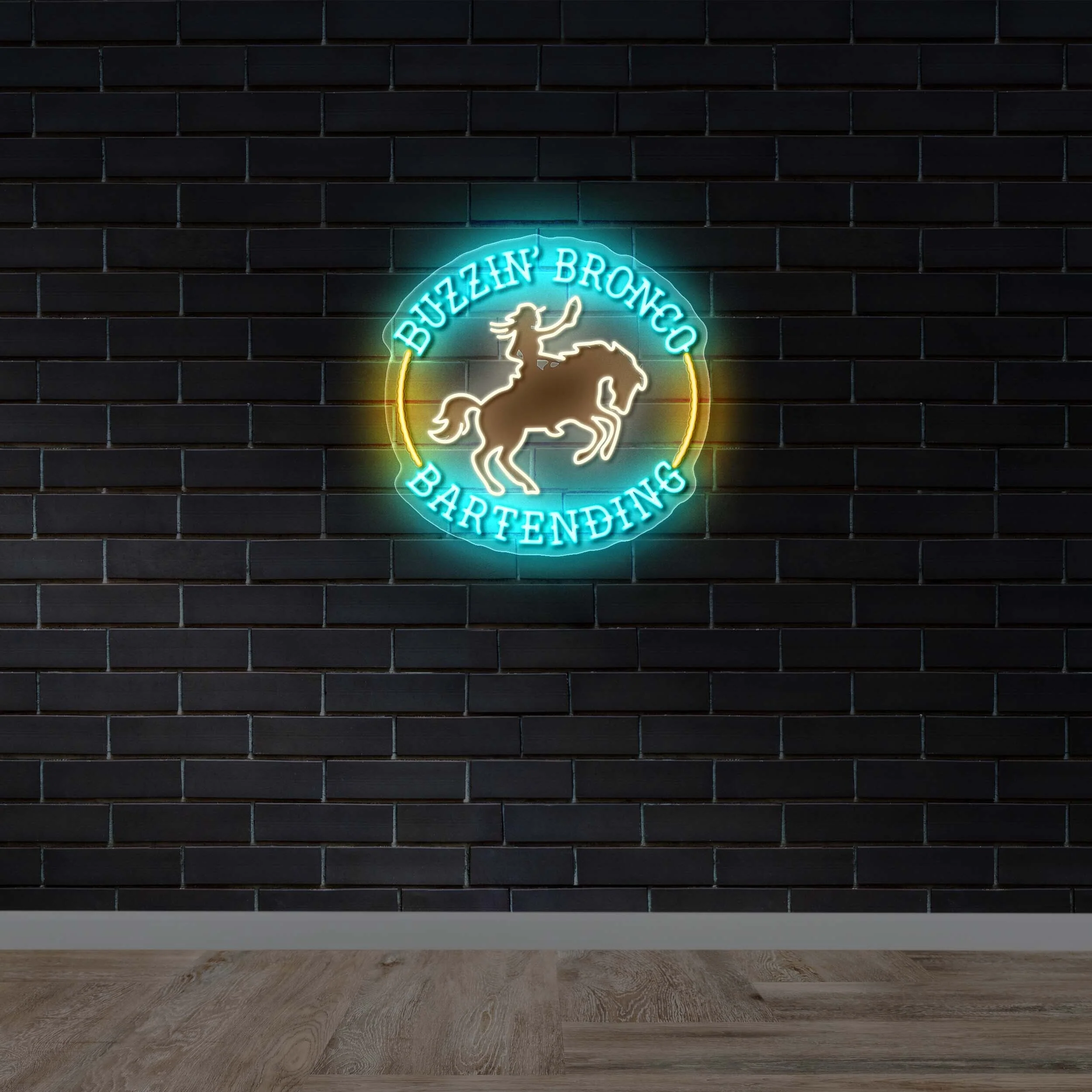 Buzzin Bronco - Premium Neon Artwork