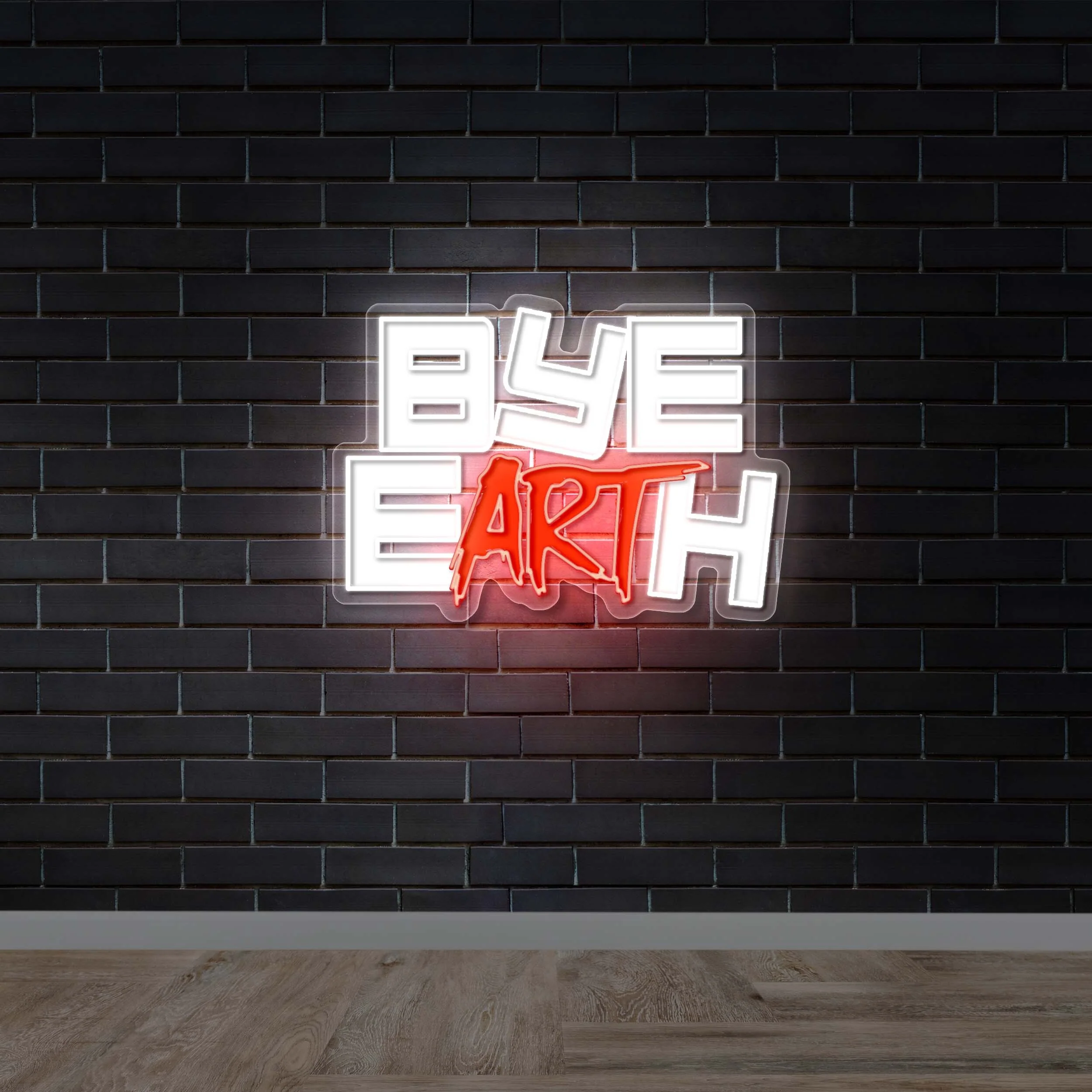BYE EARTH - Premium Neon Artwork