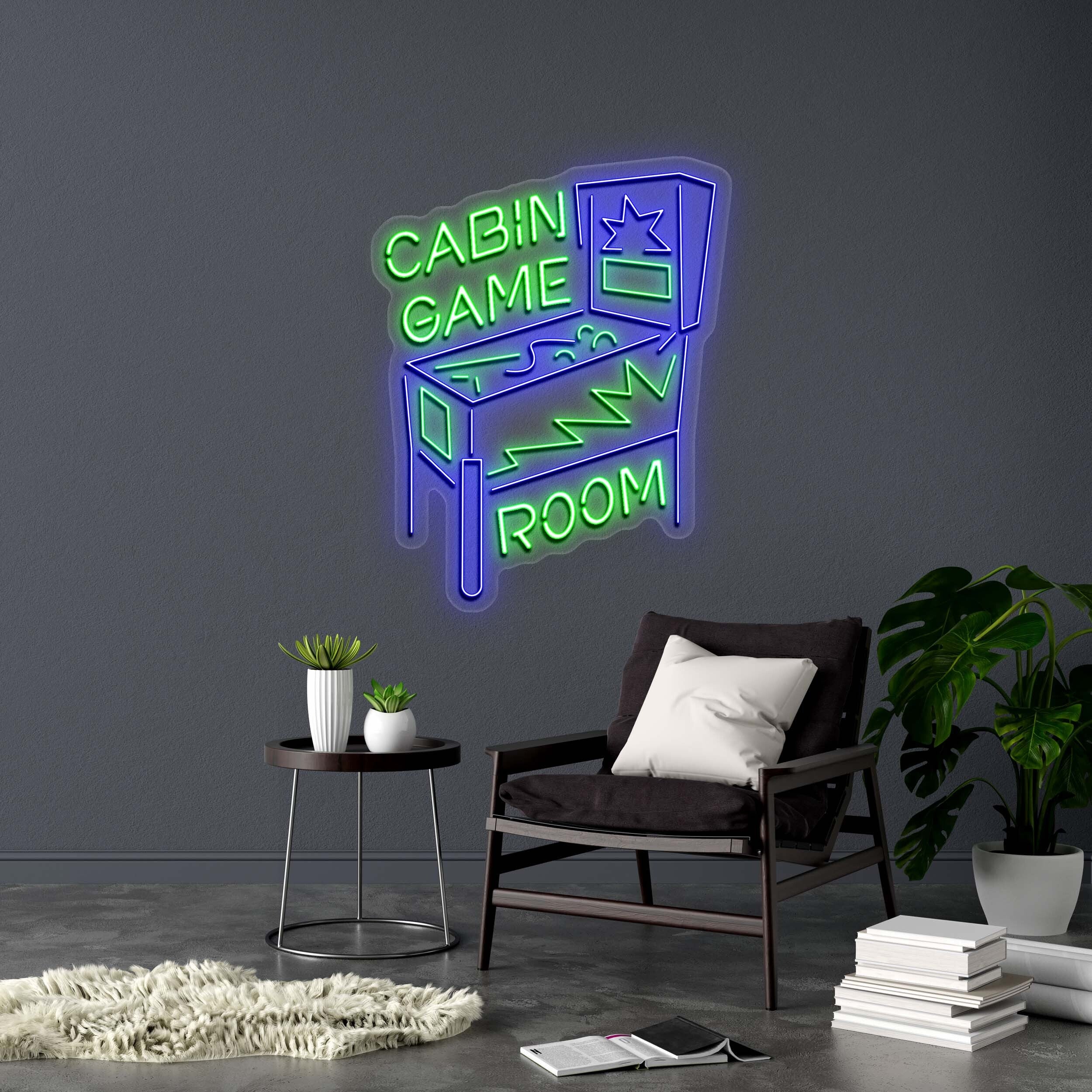 CABIN GAME ROOM - Premium Neon Artwork