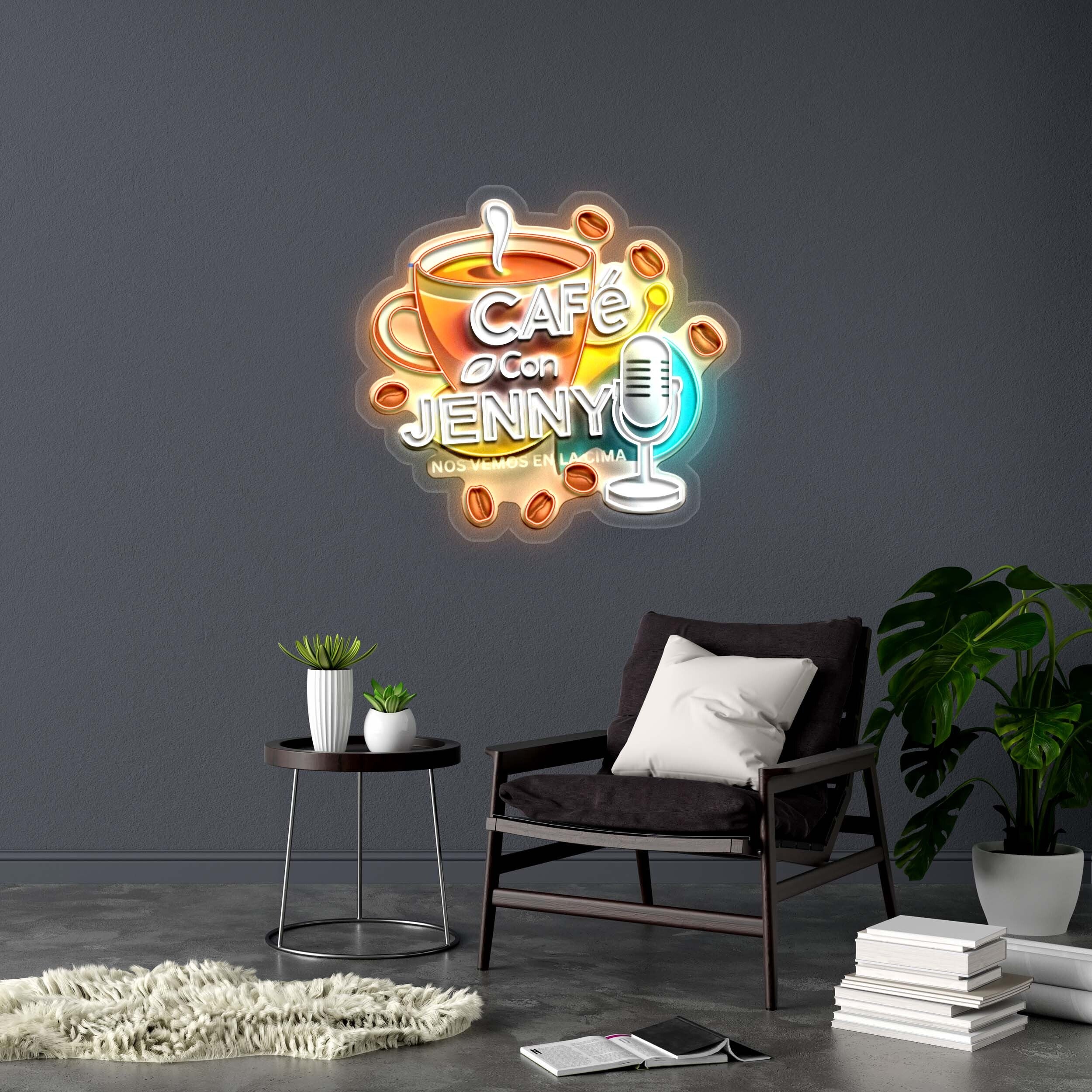 CAFe Con JENNY - Premium Neon Artwork