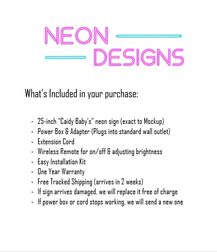 Caidy Baby's - Premium Neon Artwork - Image 2