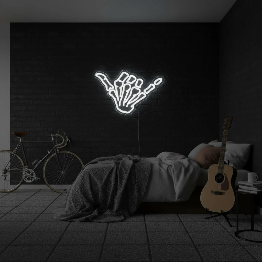 Call Me Skeleton Hand LED Neon Sign - Image 3