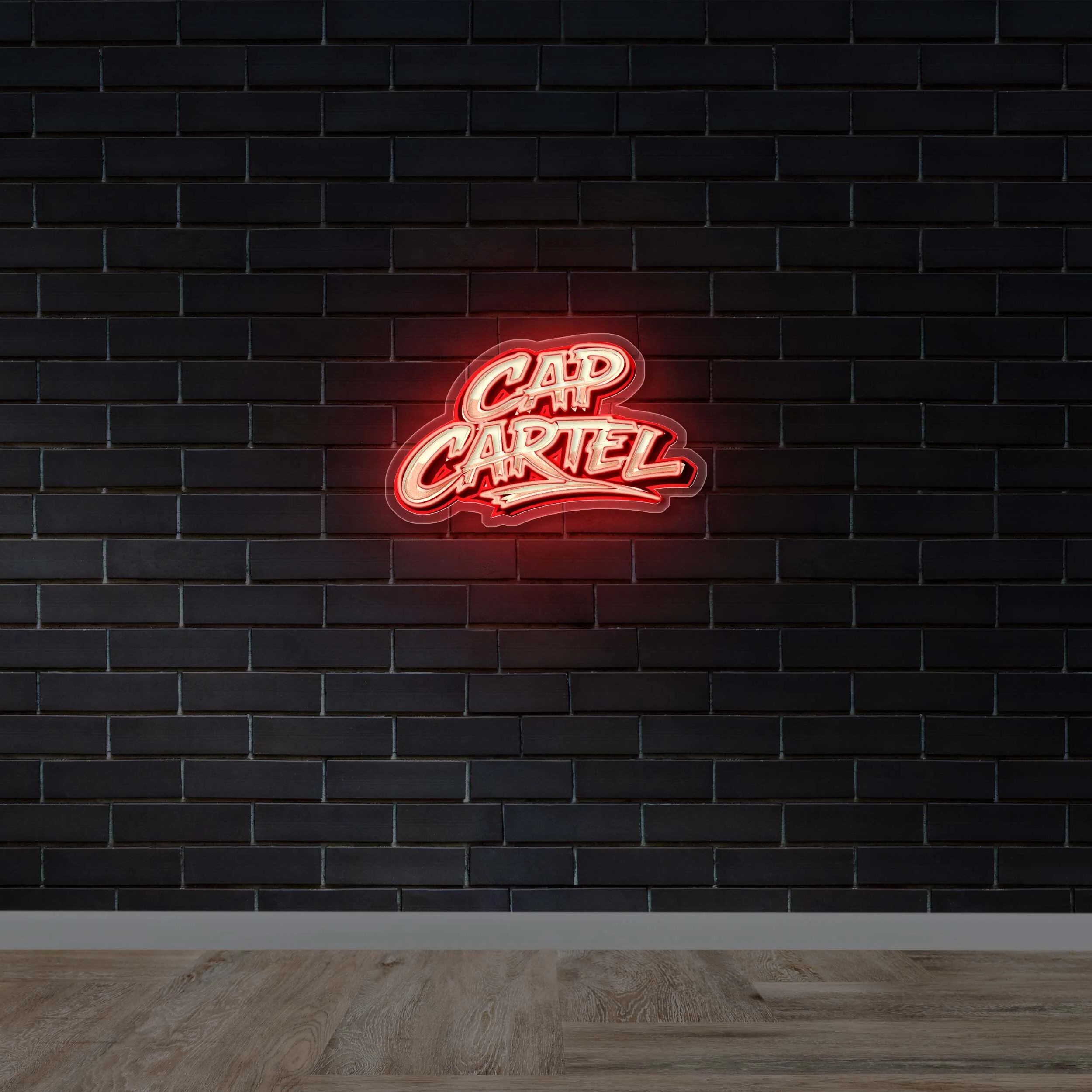Cap Cartel White Fill - Premium Neon Artwork