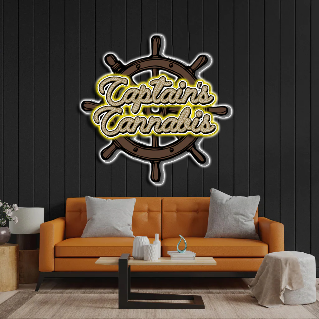 Captain's Cannabis - Premium Neon Artwork