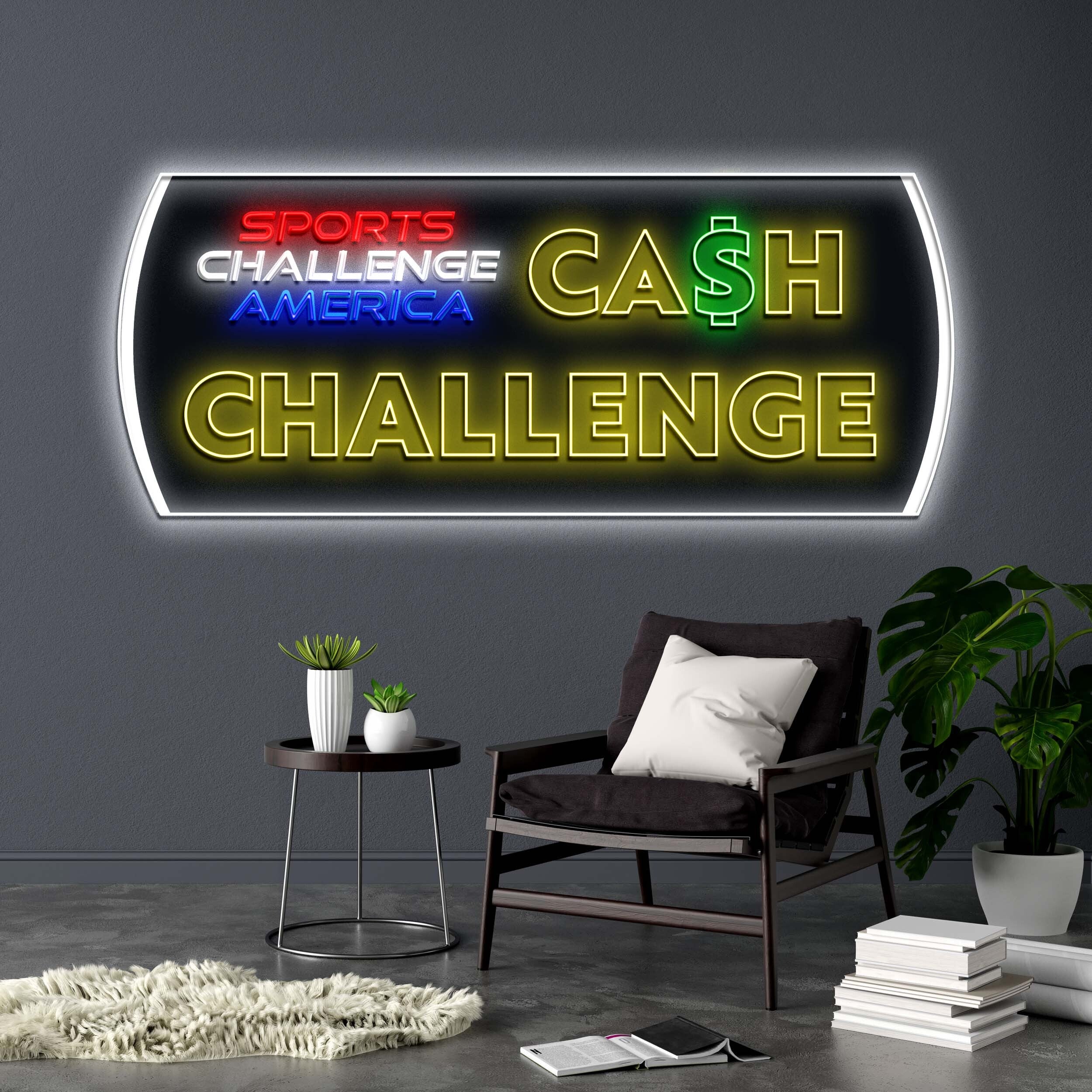 CASH CHALLENGE - Premium Neon Artwork