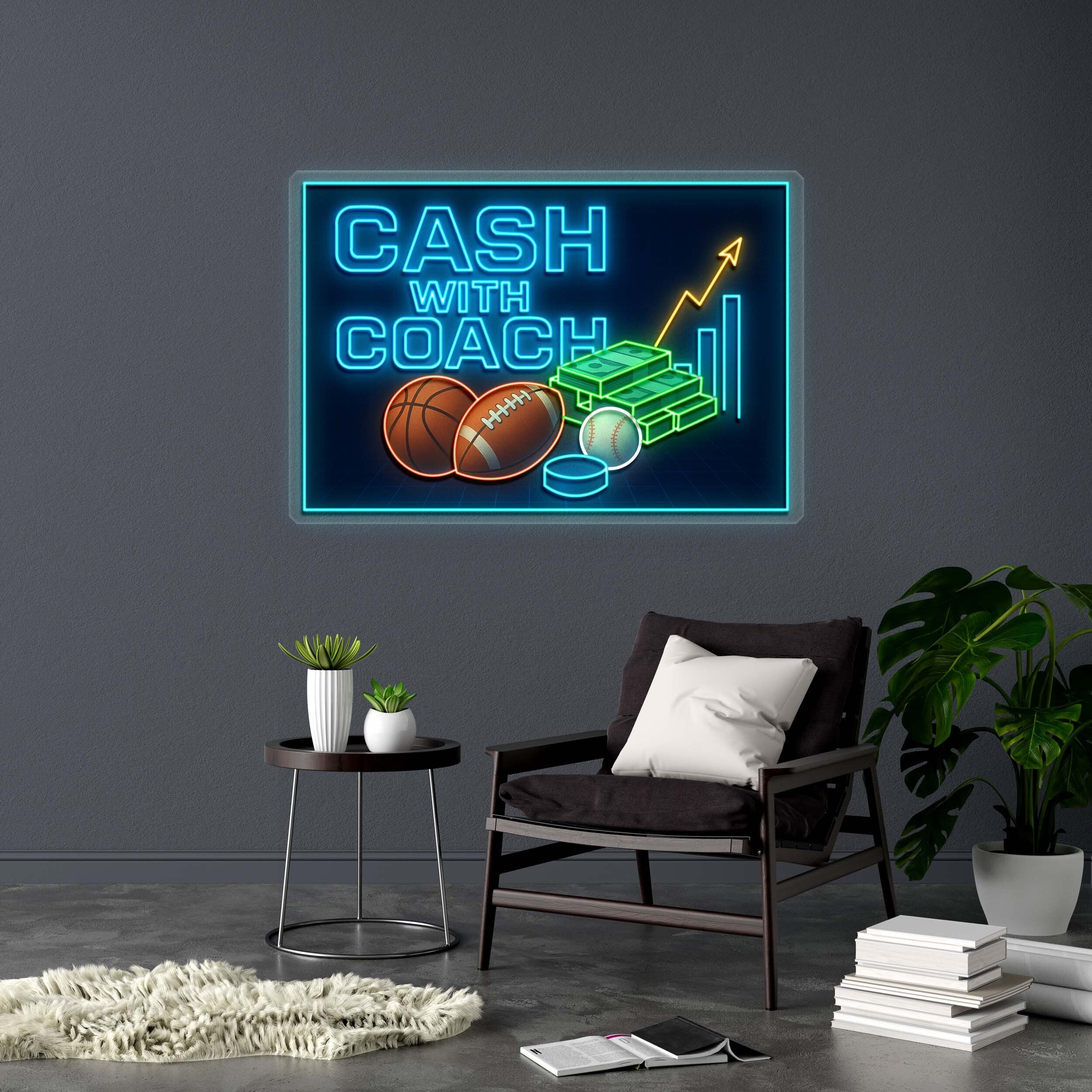 CASH with COACH - Premium Neon Artwork