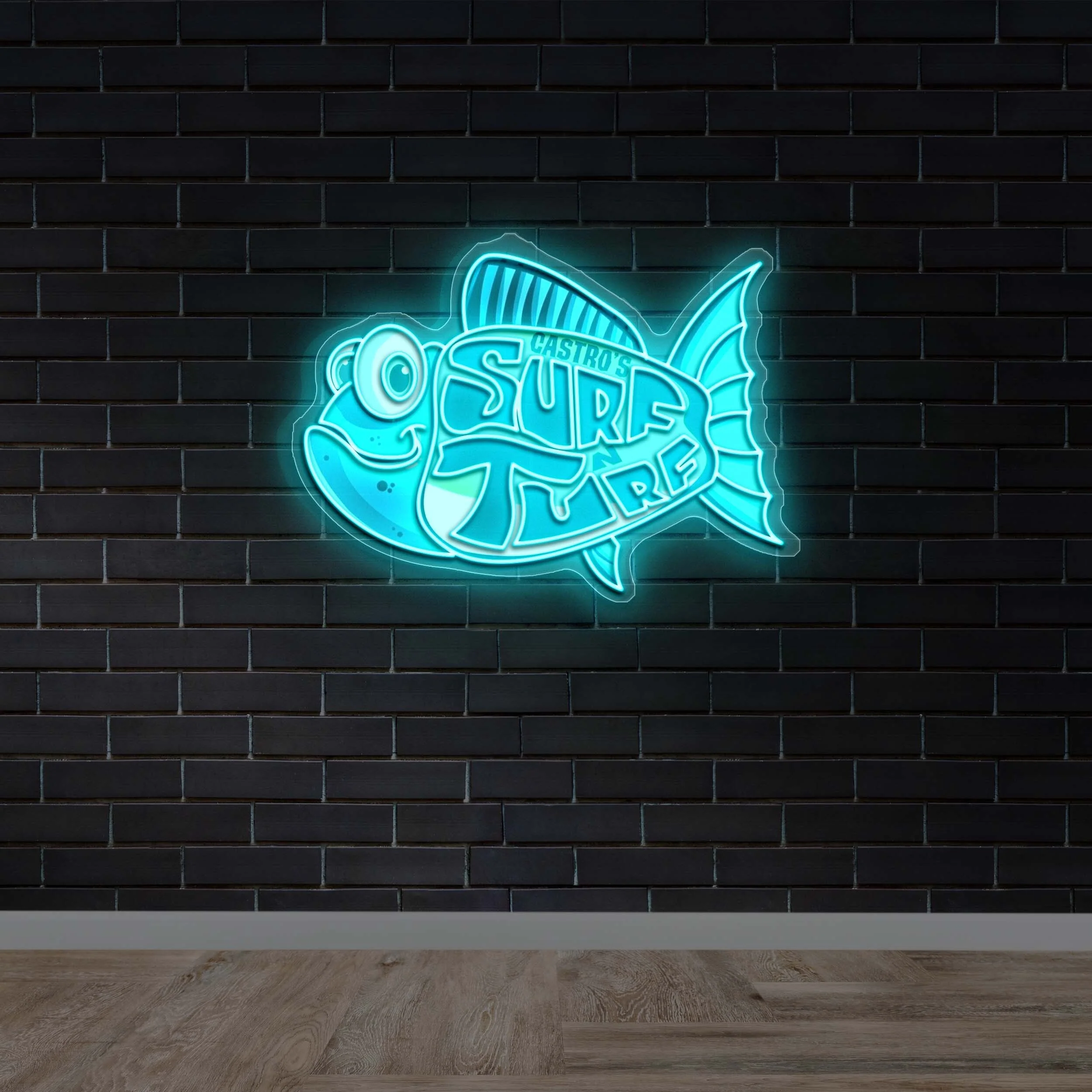 CASTRO’S SURF & TURF - Premium Neon Artwork